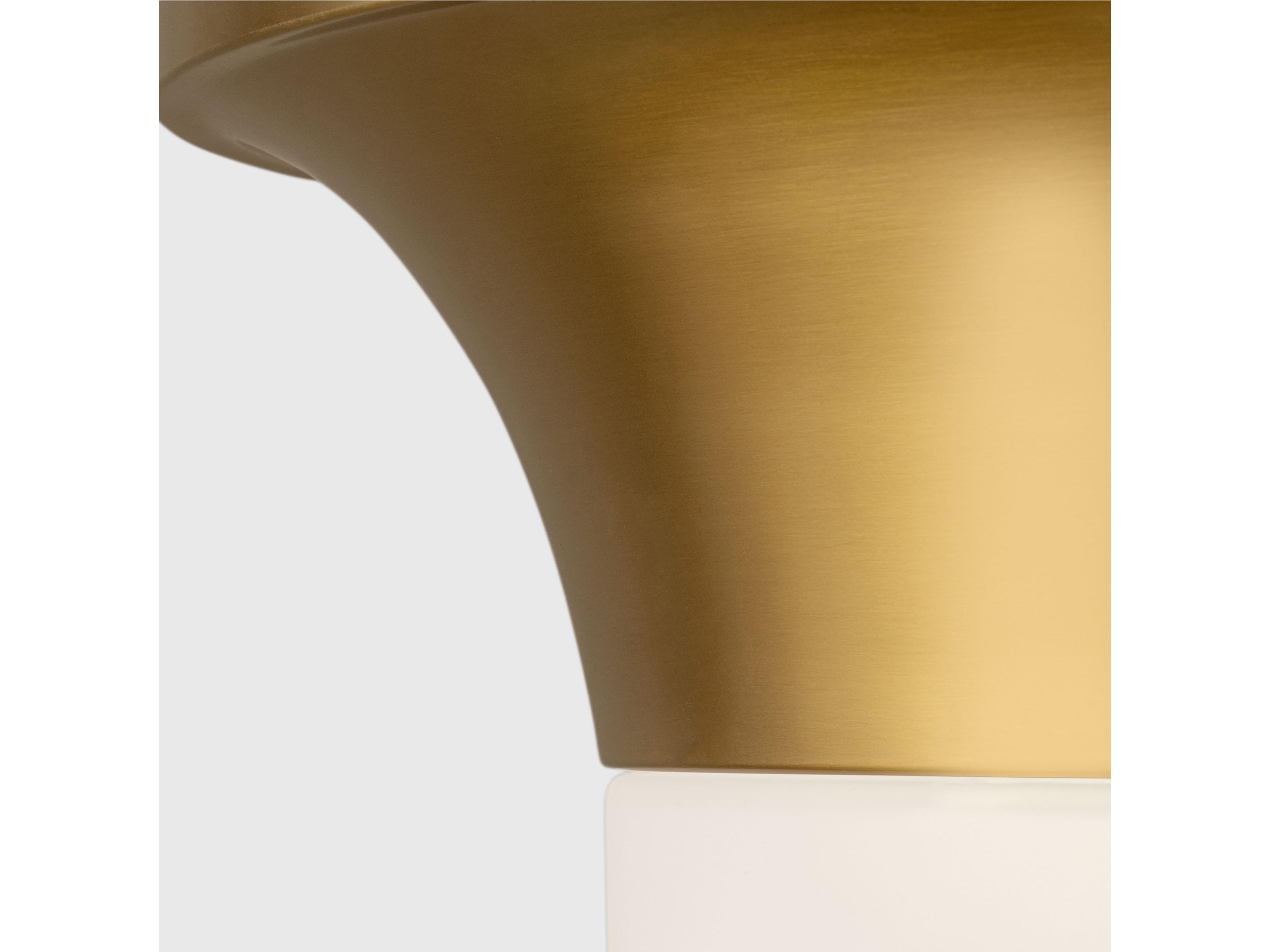 Visual Comfort Studio Sina 2-Light Burnished Brass Round Flush Mount