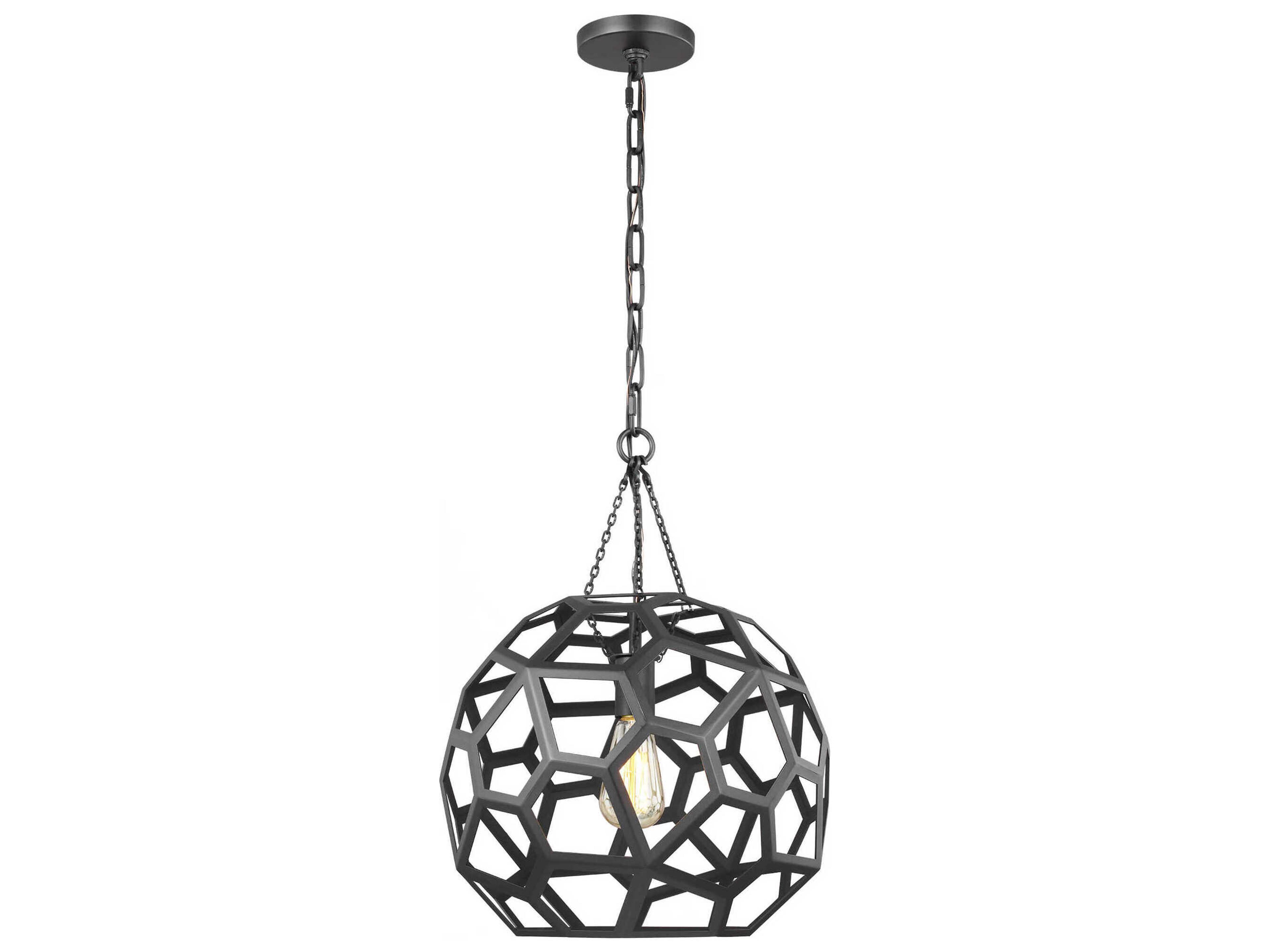 Feccetta 1-Light Medium Pendant Midnight Black