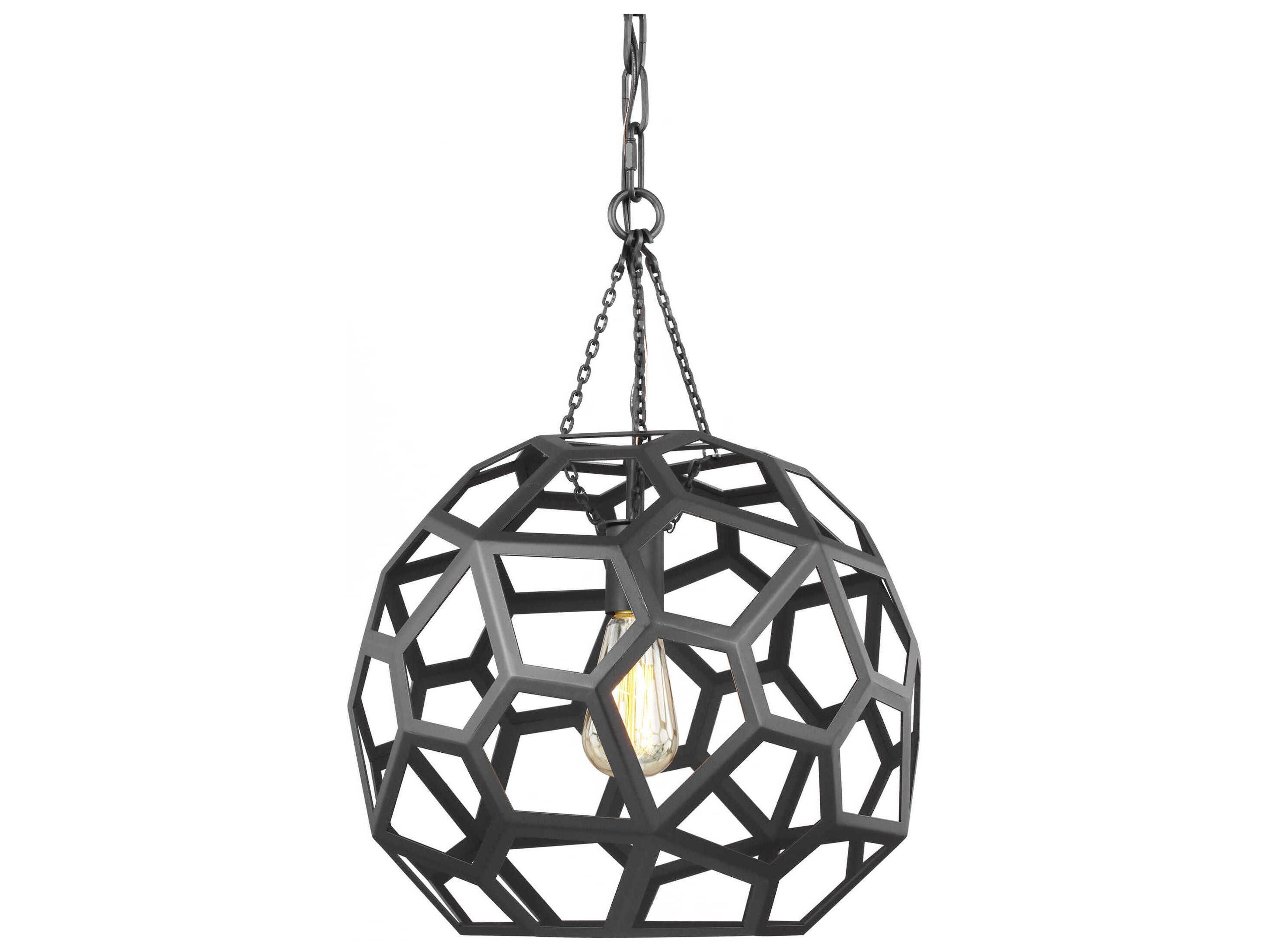 Visual Comfort Studio Feccetta 1-Light Midnight Black Geometric Pendant