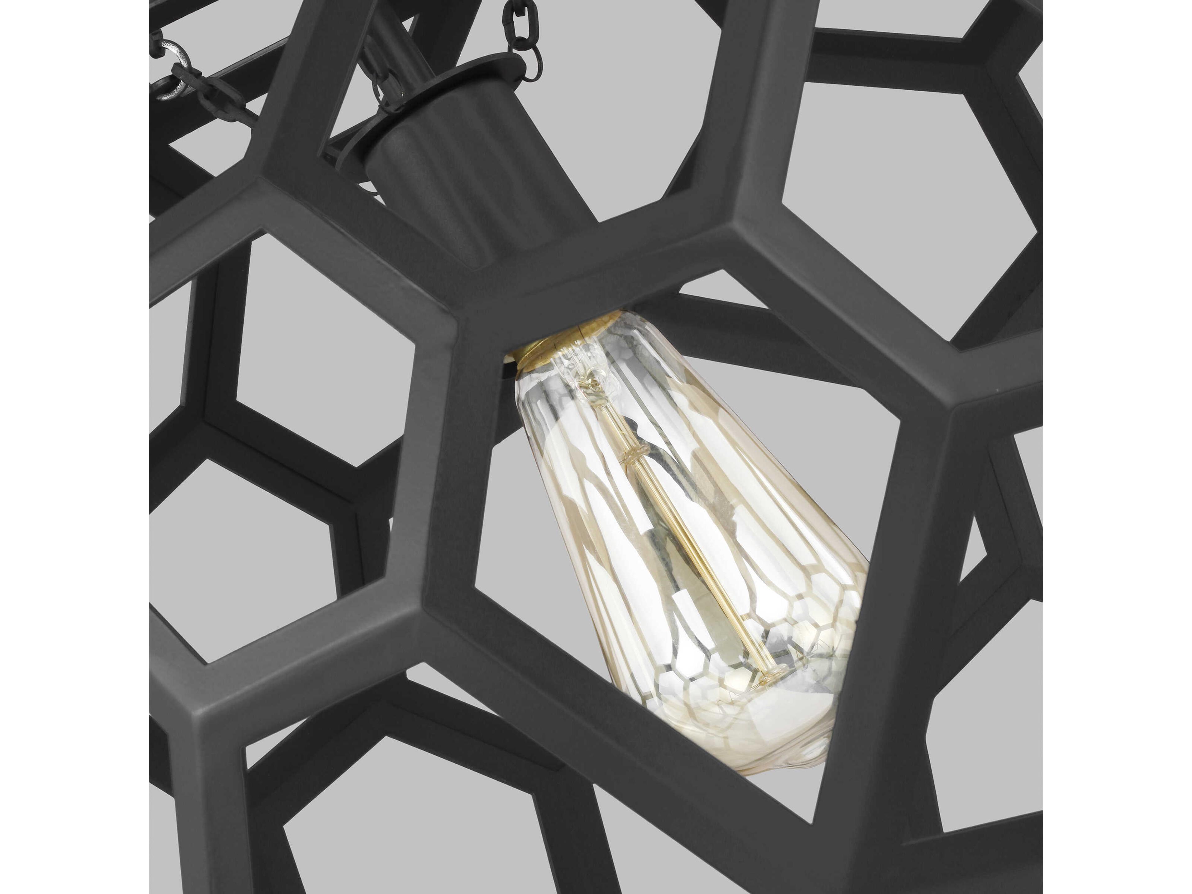 Visual Comfort Studio Feccetta 1-Light Midnight Black Geometric Pendant