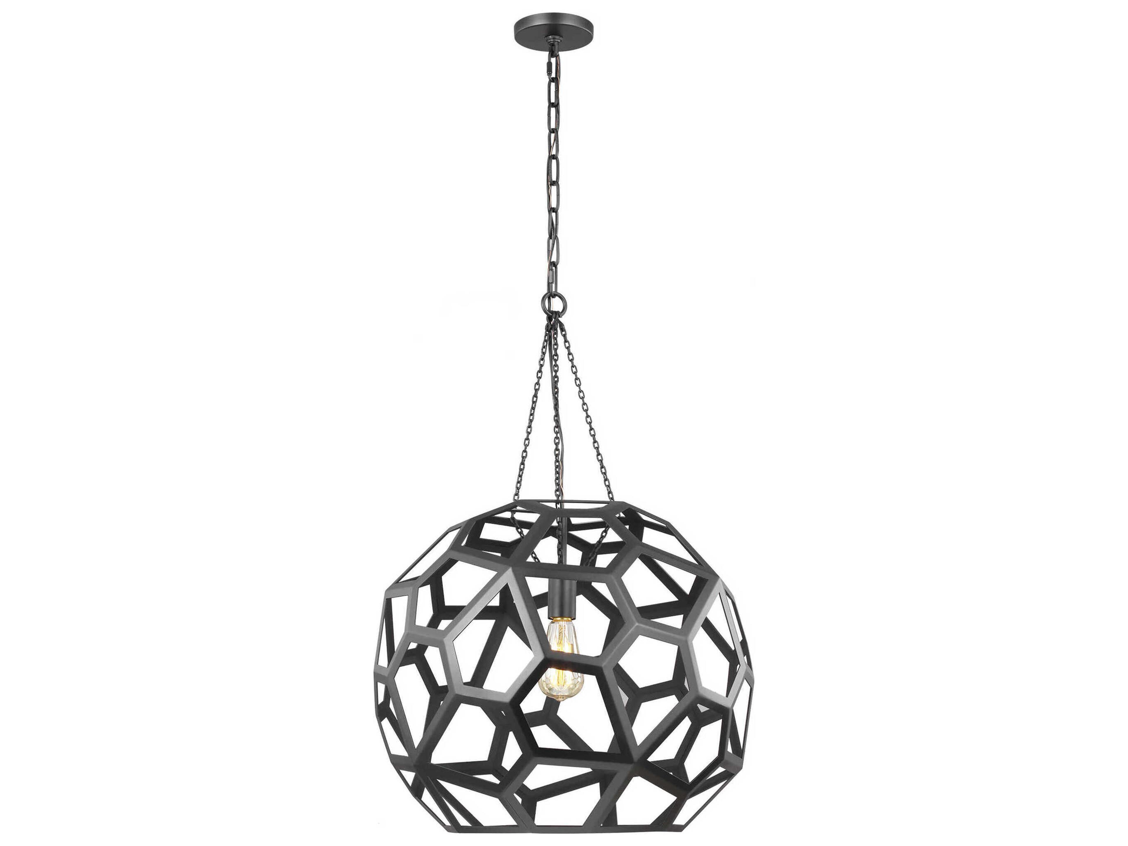 Large Pendant Feccetta Midnight Black Modern