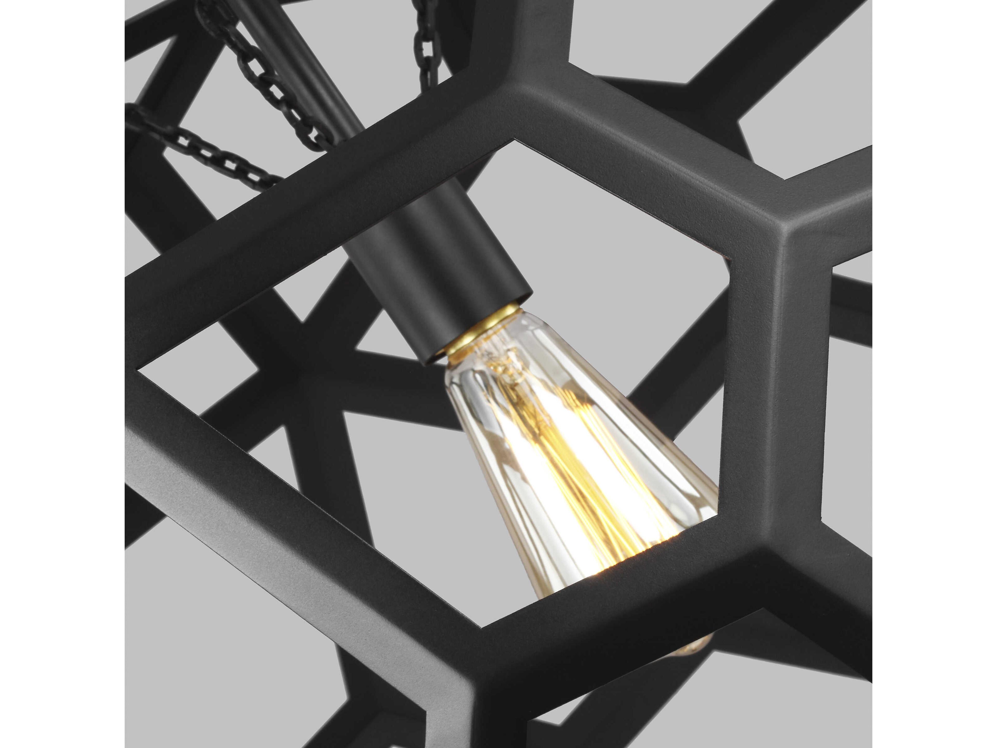 Visual Comfort Studio Feccetta 1-Light Midnight Black Geometric Pendant