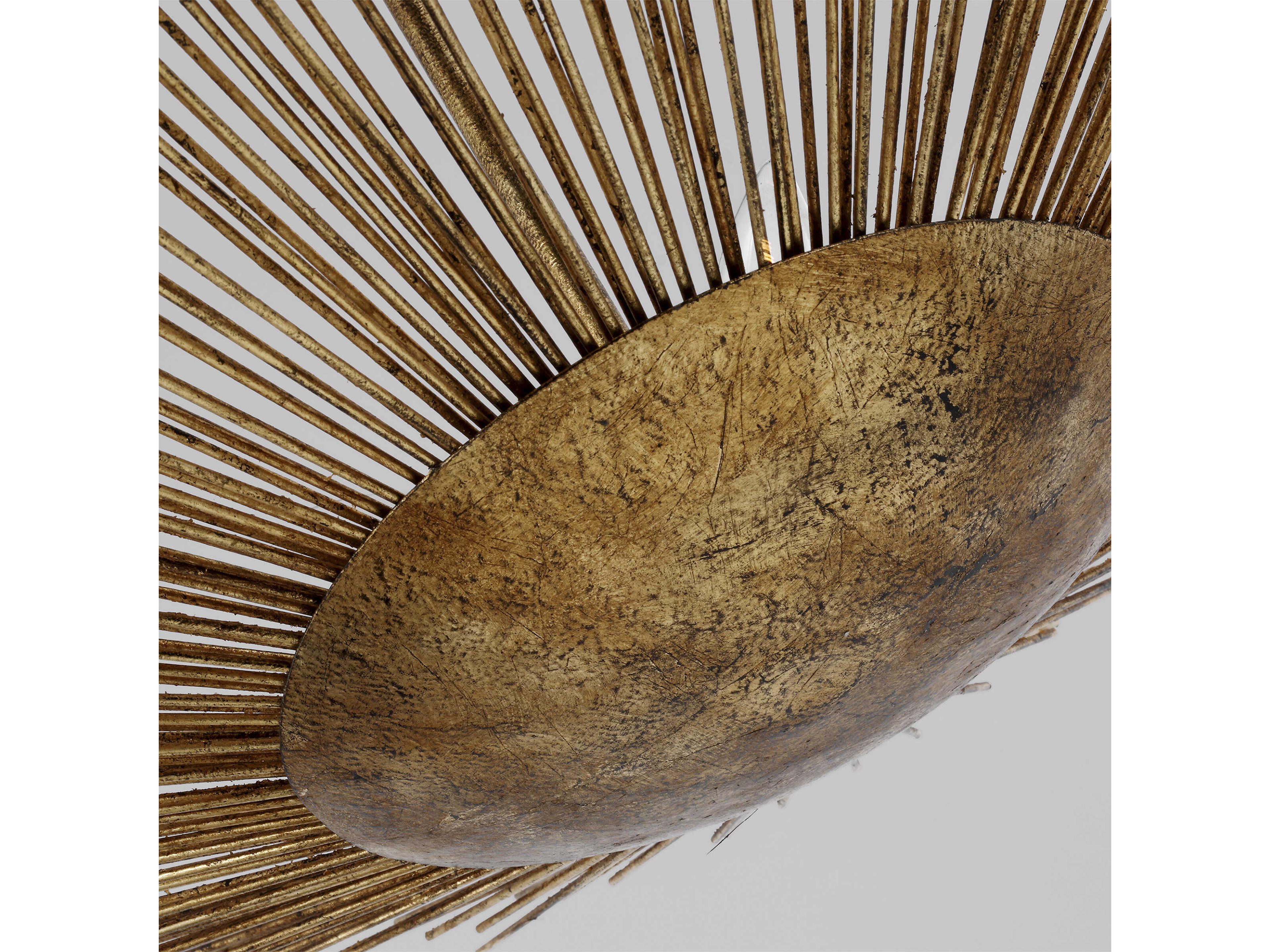 Visual Comfort Studio Helios 4-Light Antique Gild Gold Pendant