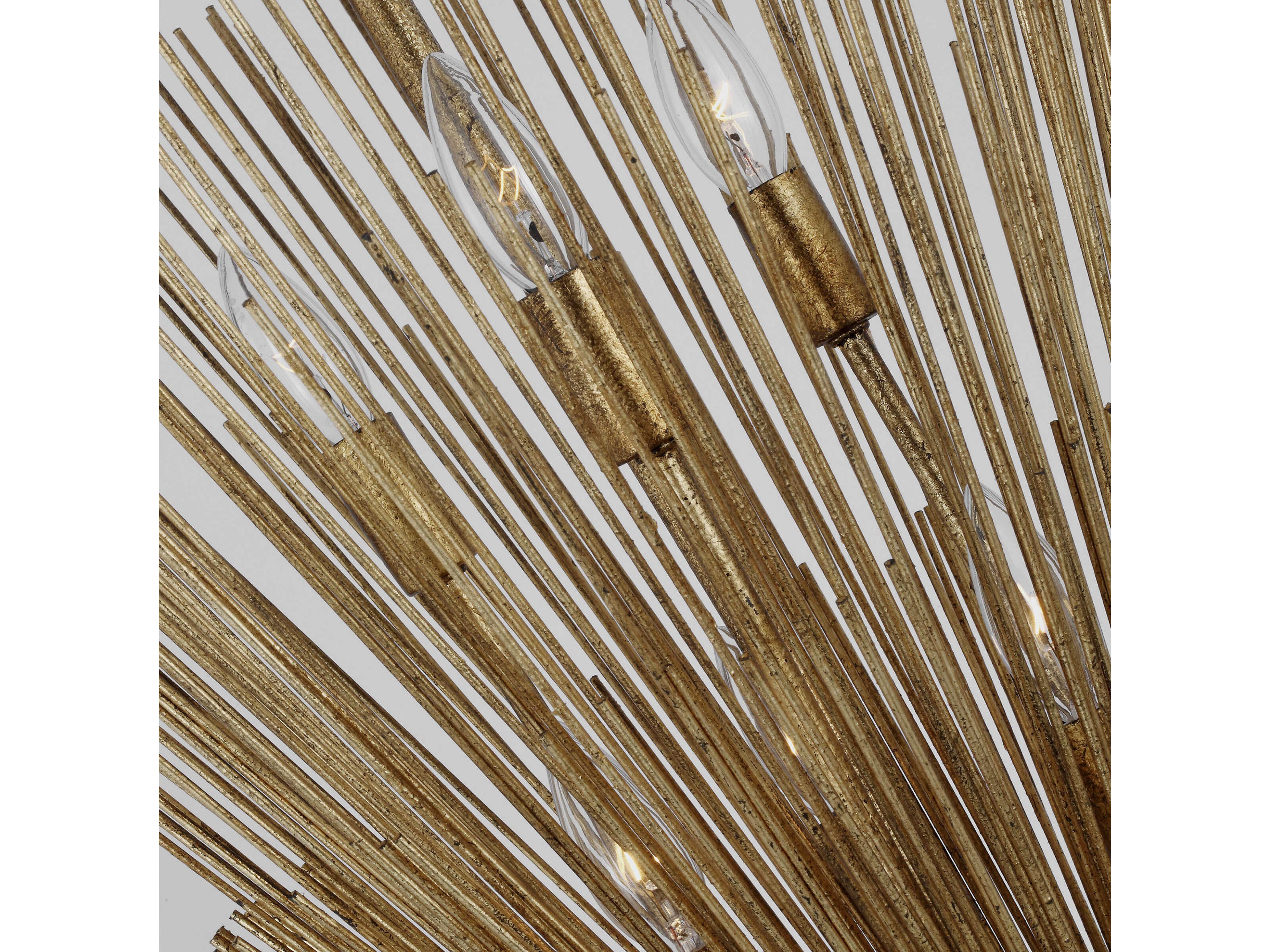 Visual Comfort Studio Helios 6-Light Antique Gild Gold Pendant