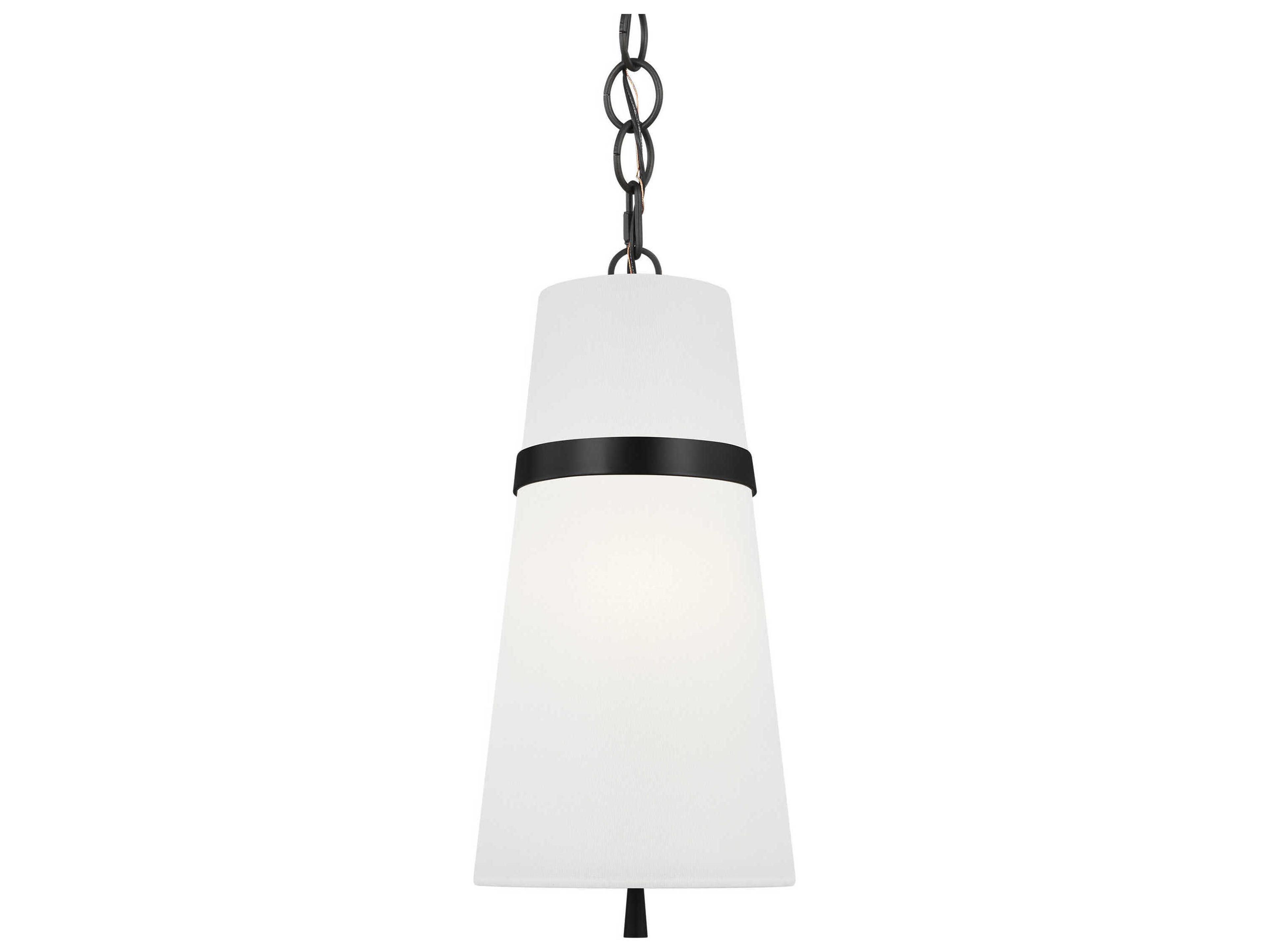 Visual Comfort Studio Cordtlandt 1-Light Aged Iron Black Mini Pendant