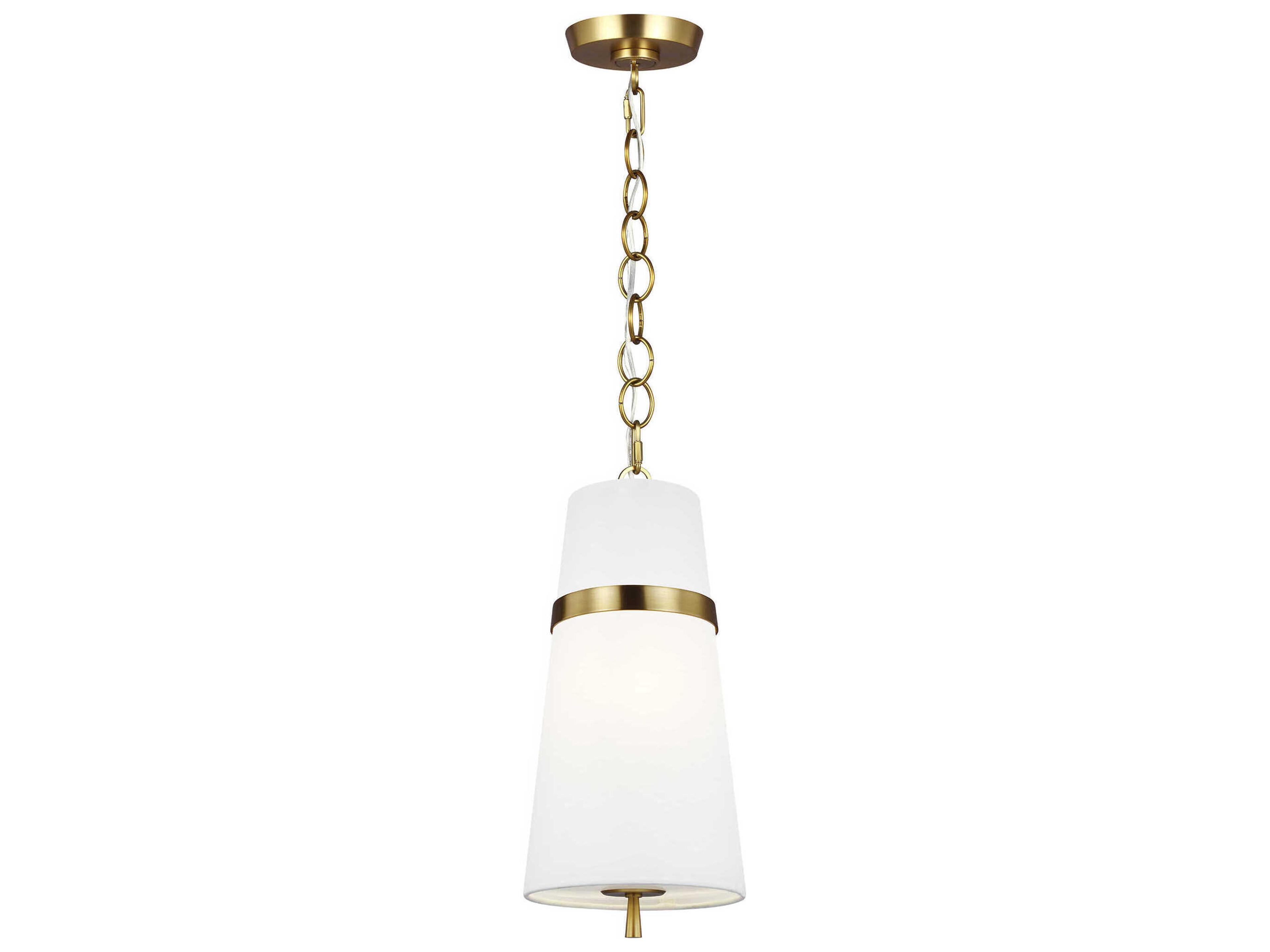 Visual Comfort Studio Cordtlandt 1-Light Burnished Brass Mini Pendant