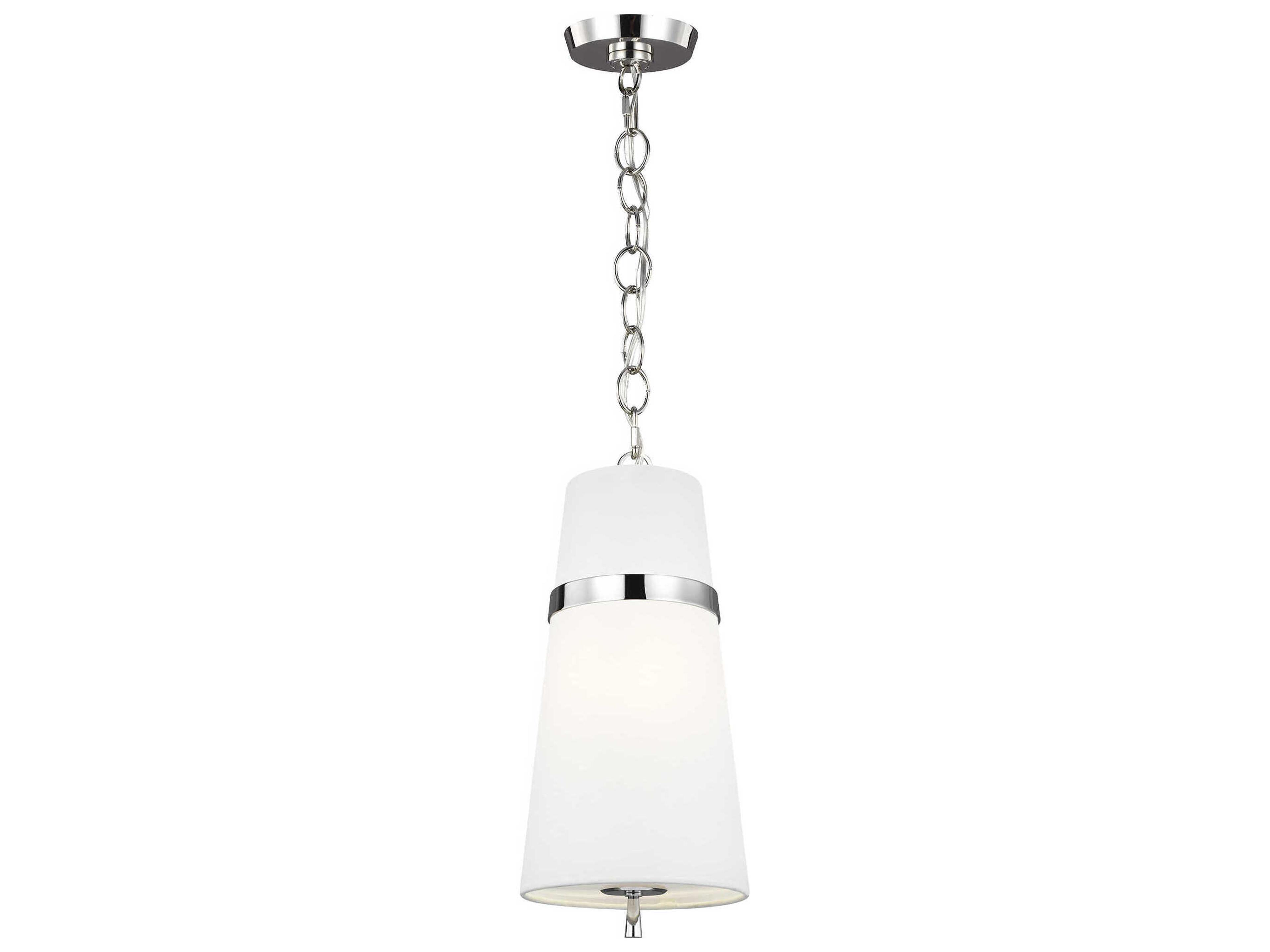 Visual Comfort Studio Cordtlandt 1-Light Polished Nickel Mini Pendant
