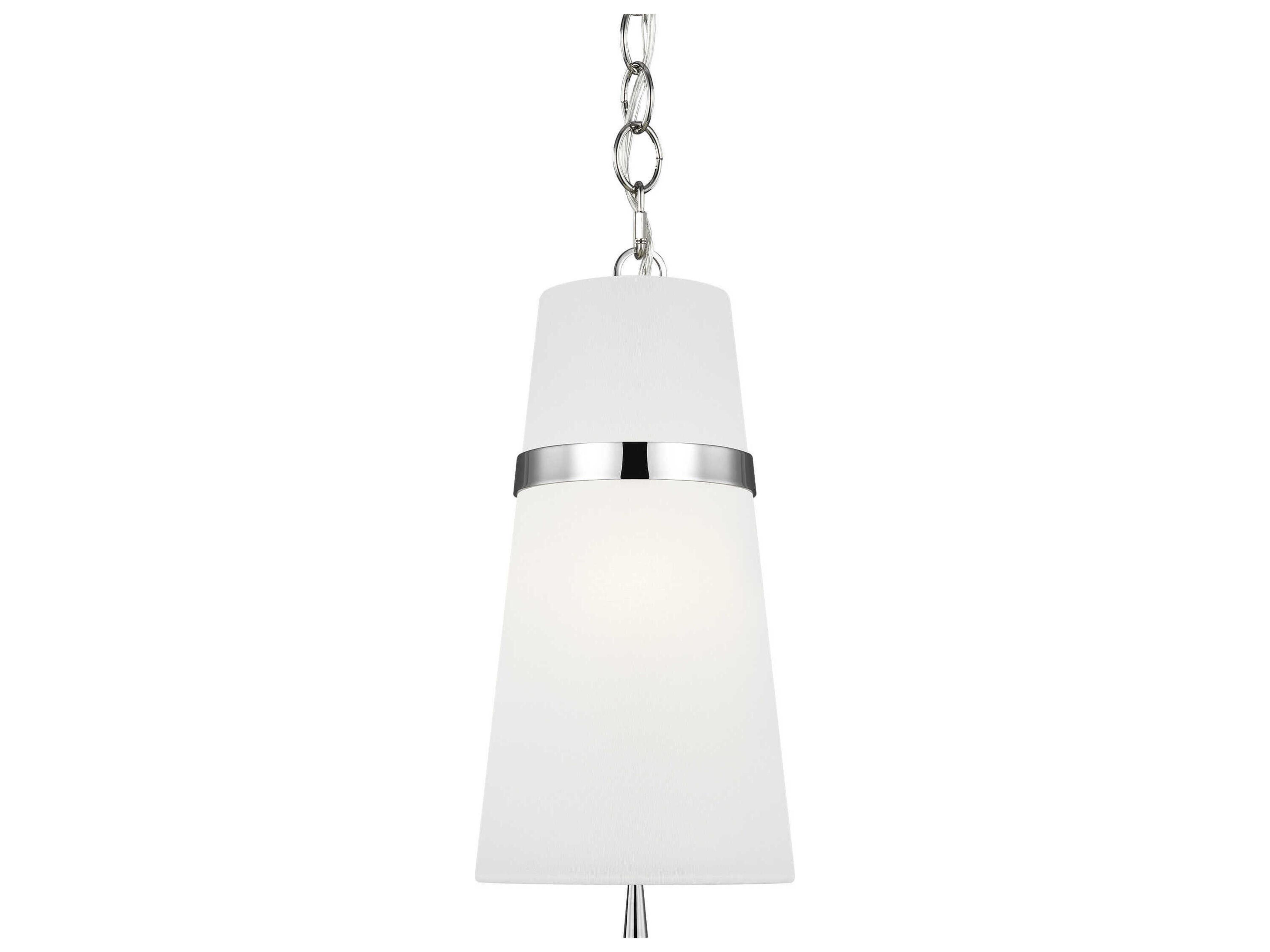 Visual Comfort Studio Cordtlandt 1-Light Polished Nickel Mini Pendant