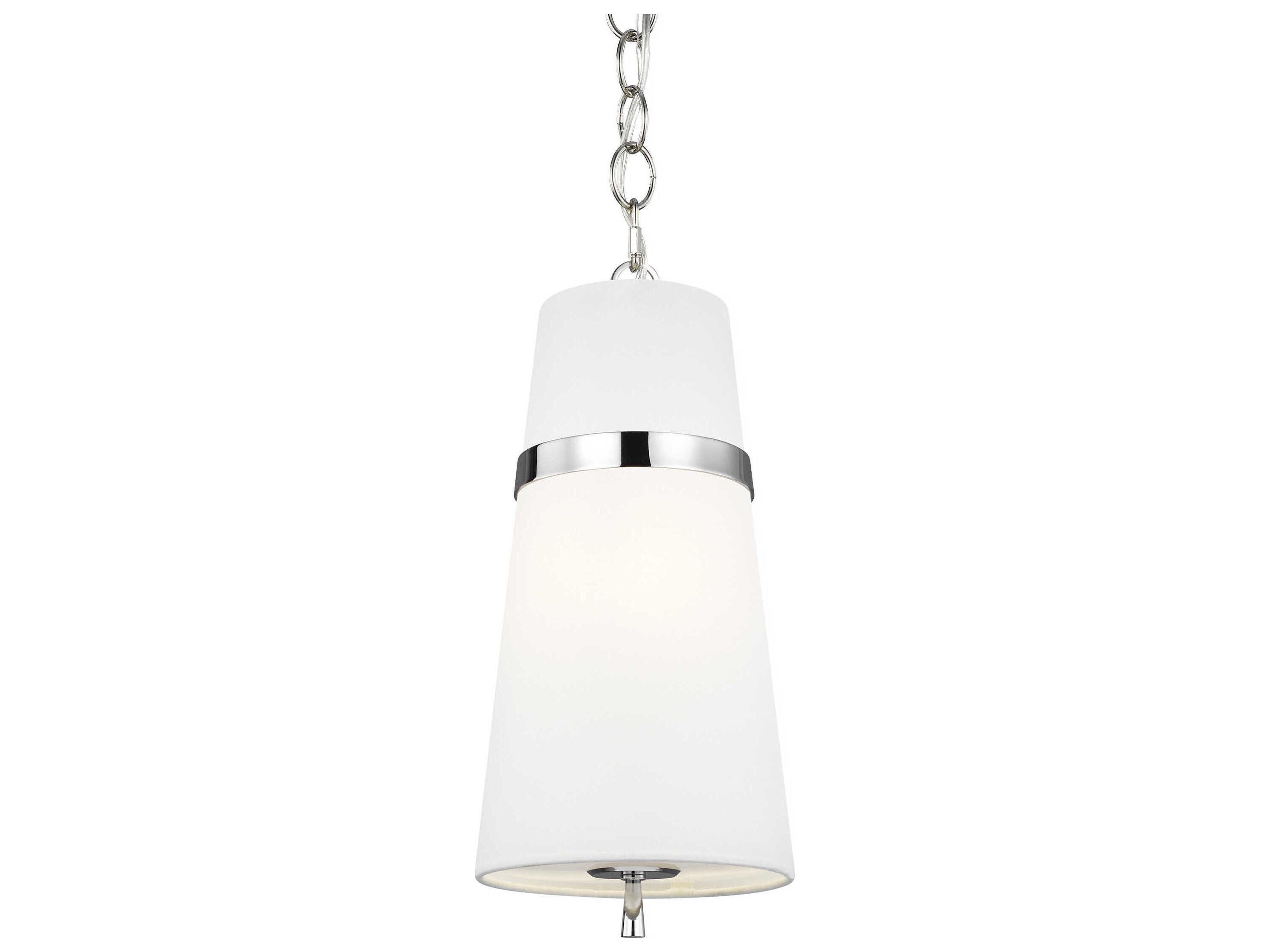 Visual Comfort Studio Cordtlandt 1-Light Polished Nickel Mini Pendant