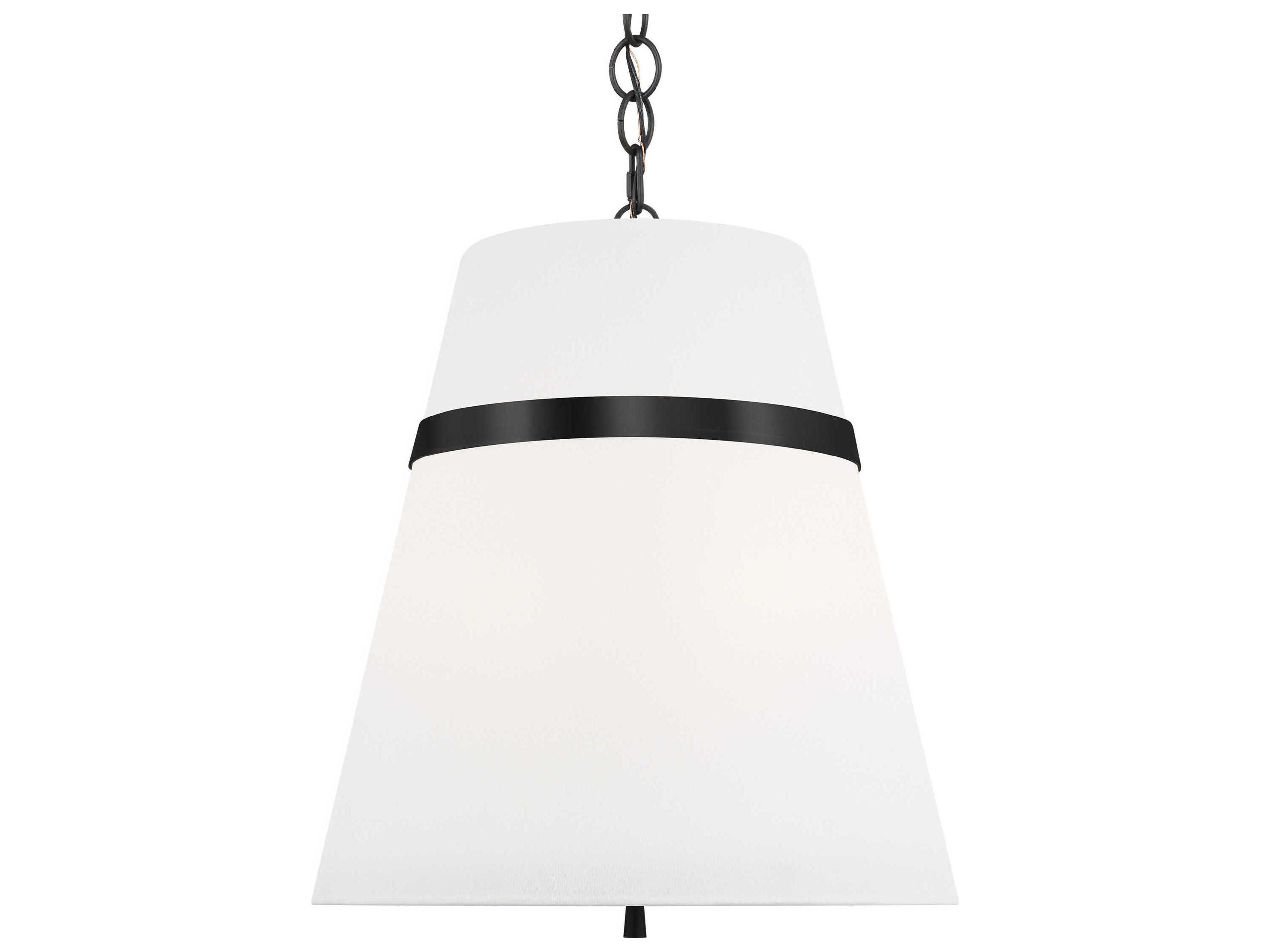 Visual Comfort Studio Cordtlandt 3-Light Aged Iron Black Pendant