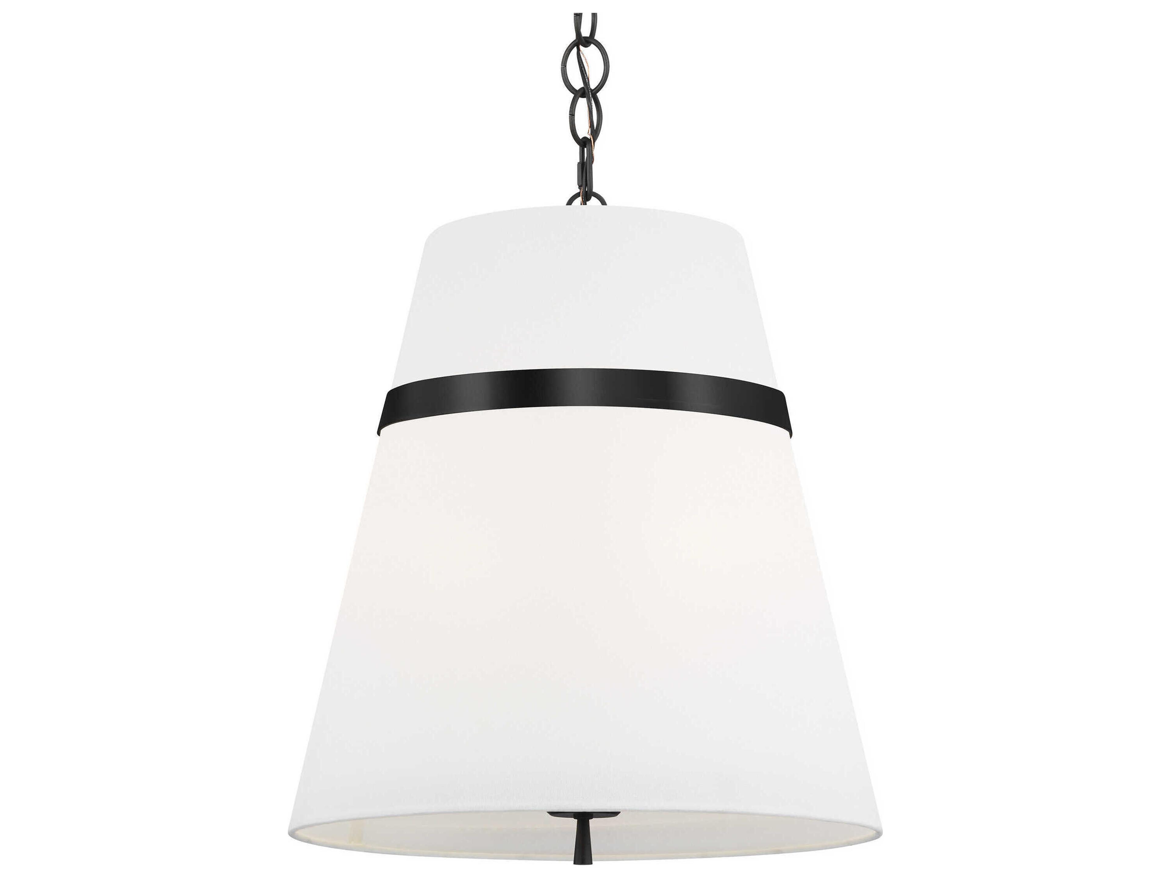 Visual Comfort Studio Cordtlandt 3-Light Aged Iron Black Pendant