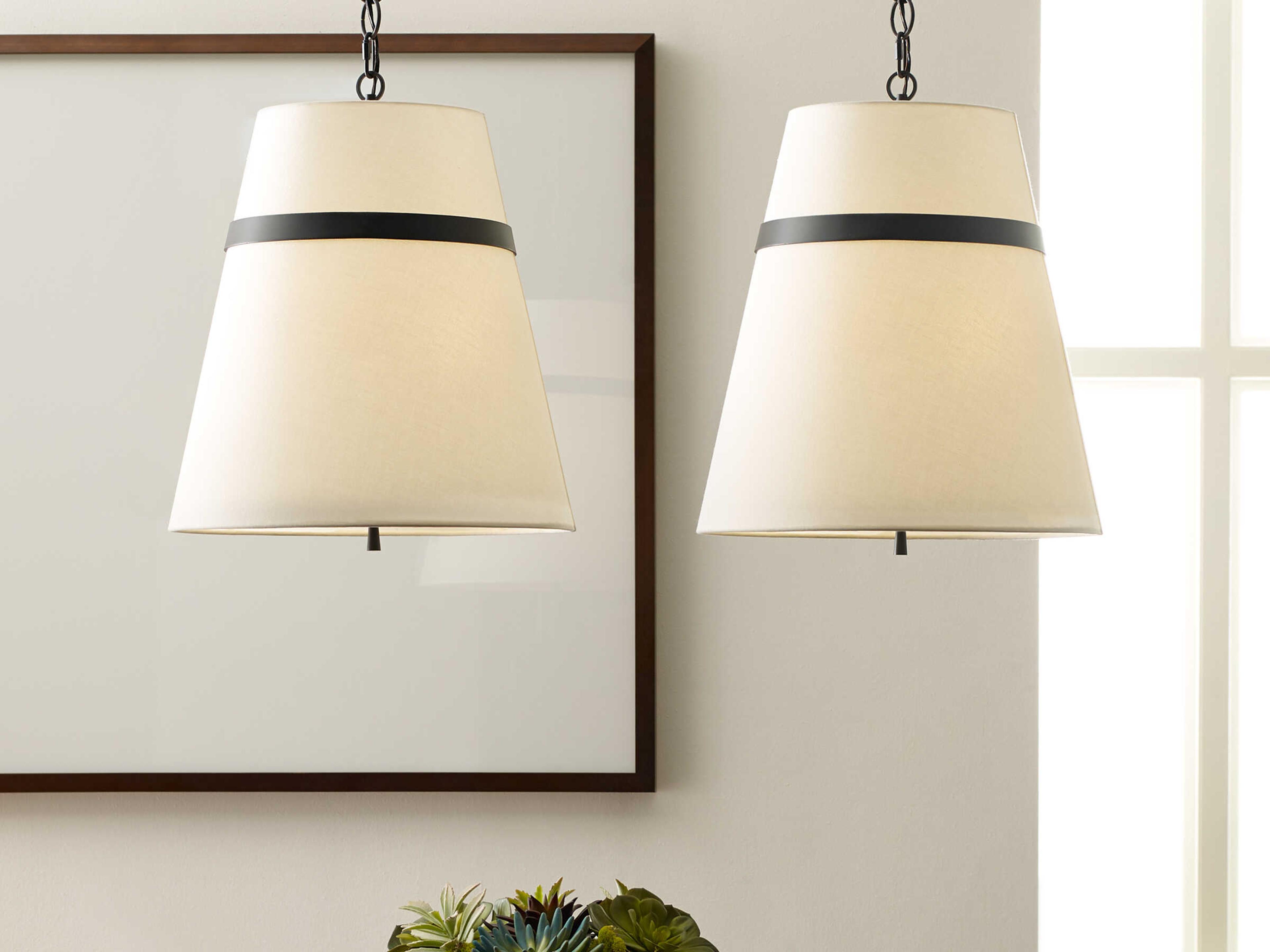 Visual Comfort Studio Cordtlandt 3-Light Aged Iron Black Pendant