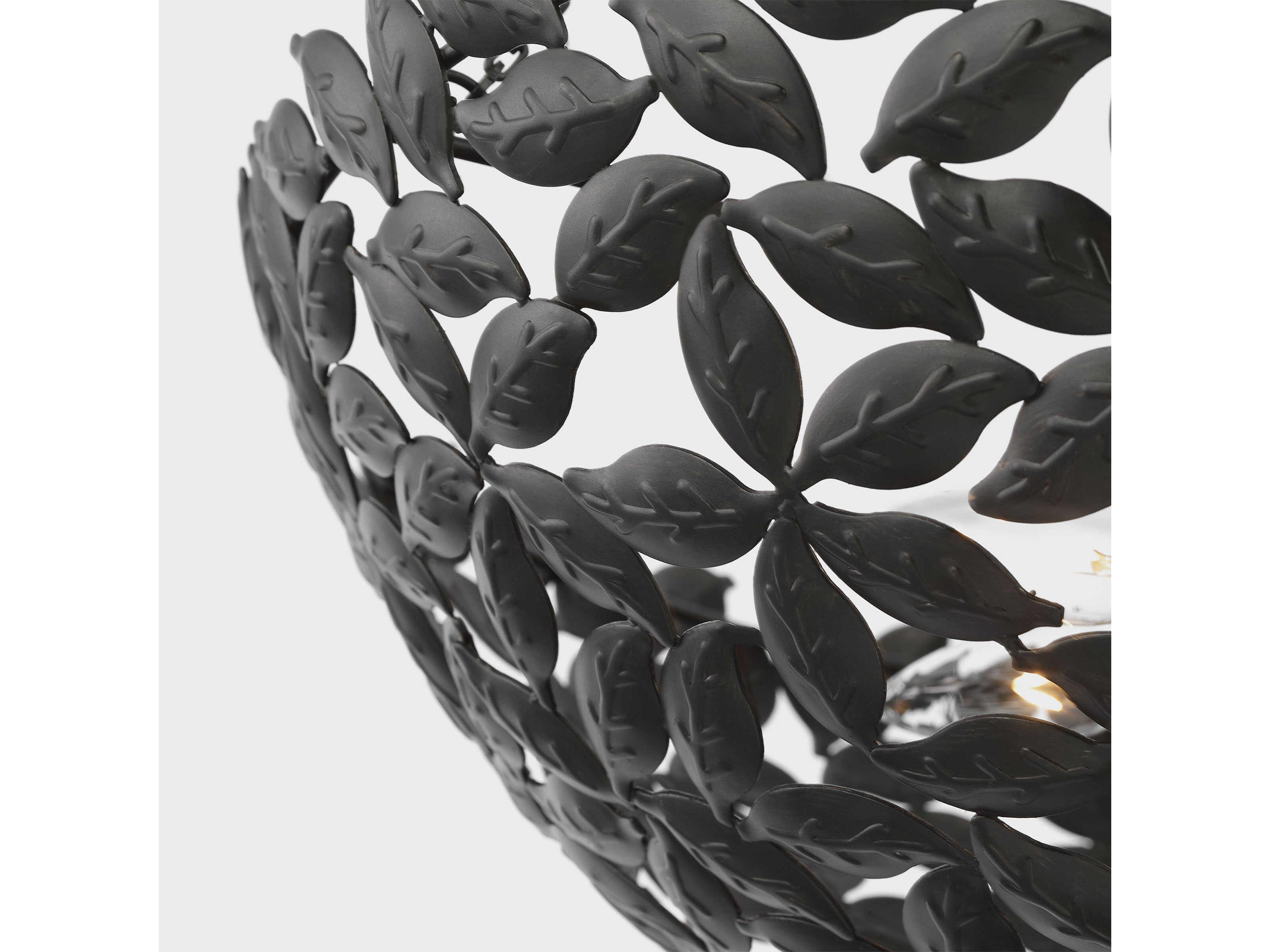 Visual Comfort Studio Kelan 6-Light Aged Iron Black Bowl Pendant