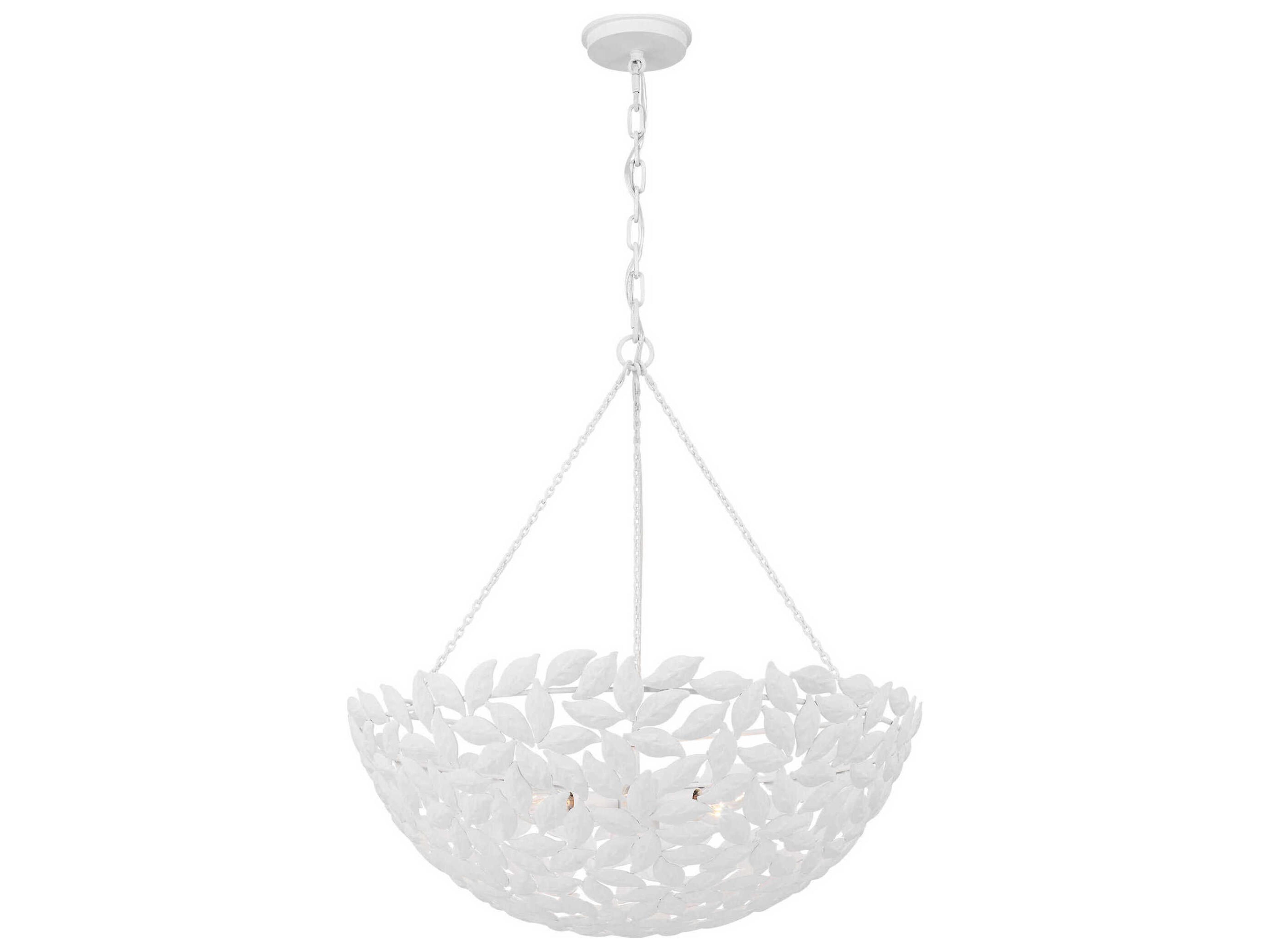 Visual Comfort Studio Kelan 6-Light Textured White Bowl Pendant