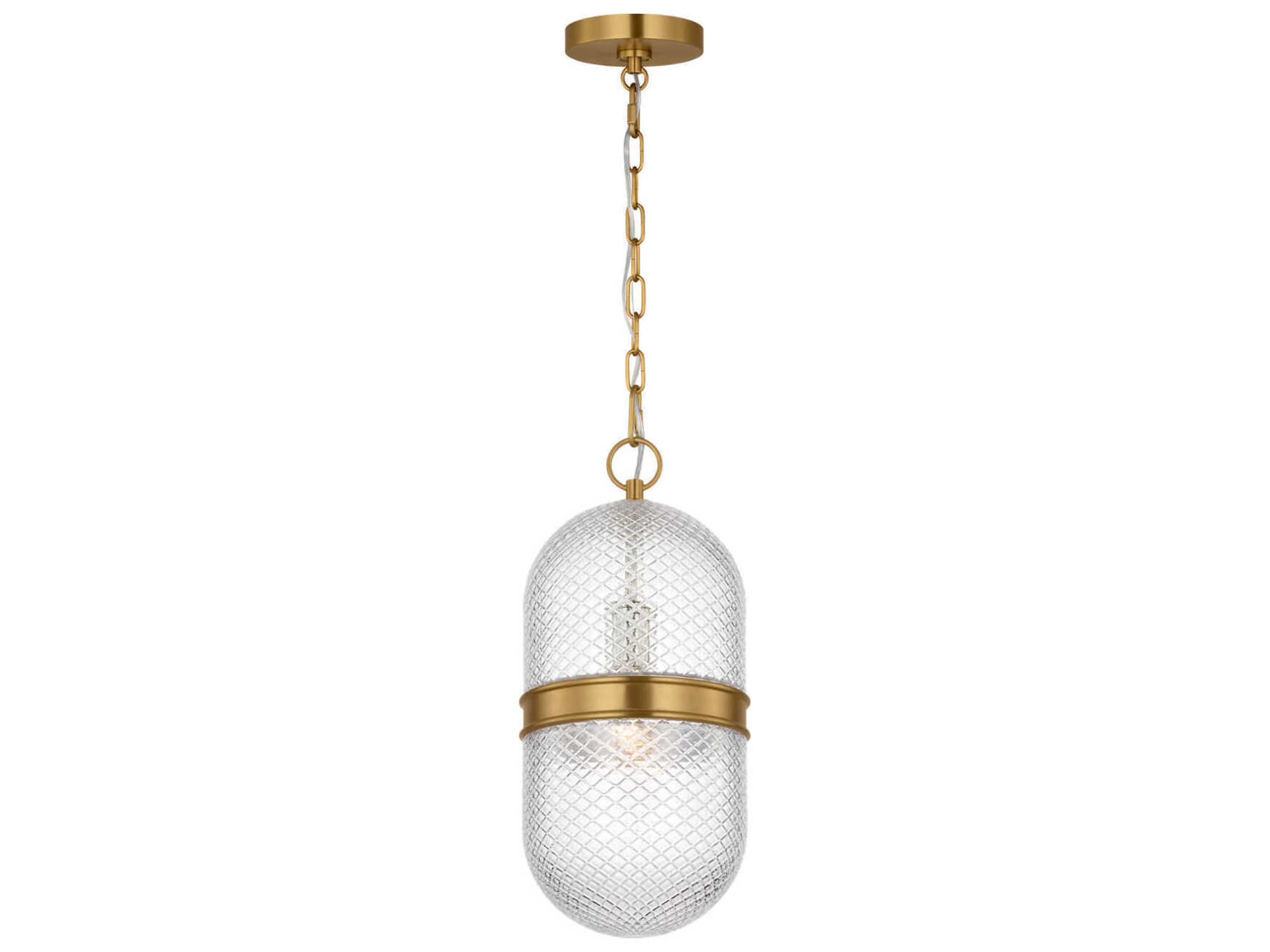 Visual Comfort Studio Lucinda 1-Light Burnished Brass Mini Pendant