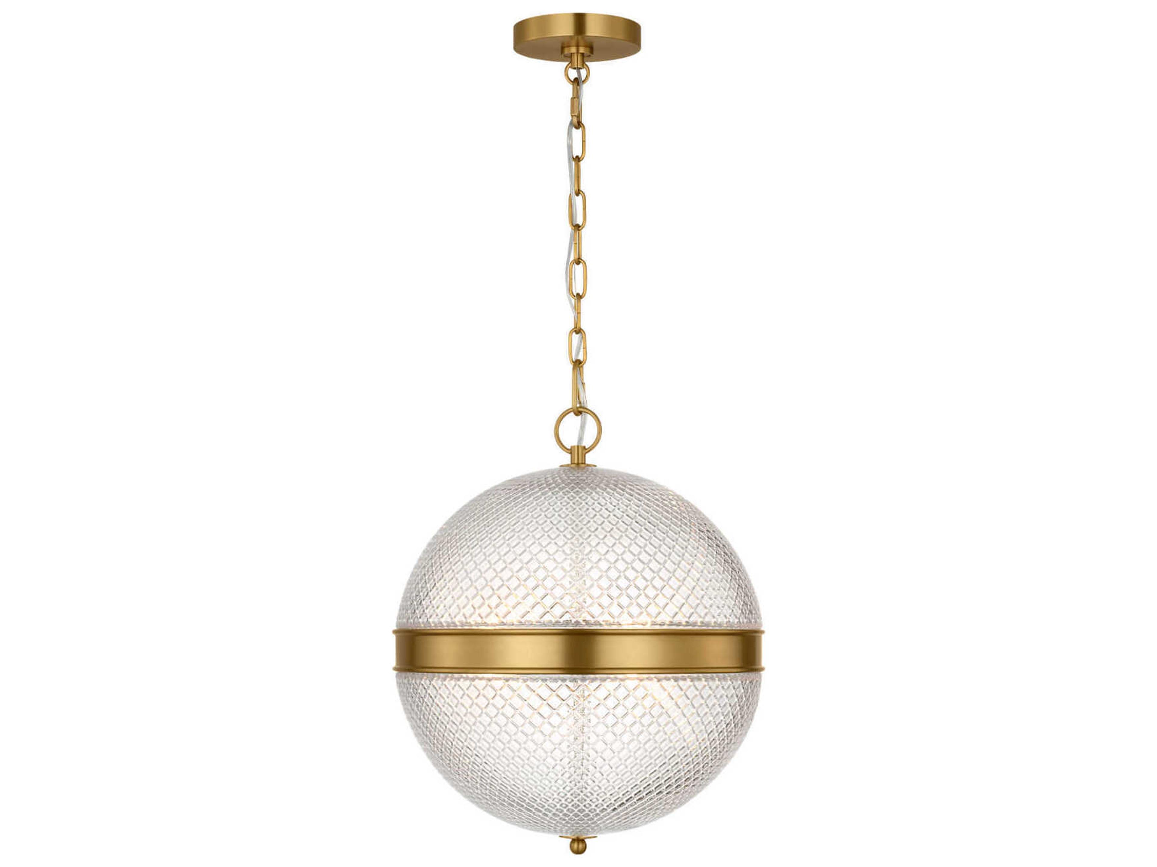 Lucinda 3-Light Burnished Brass Globe Pendant