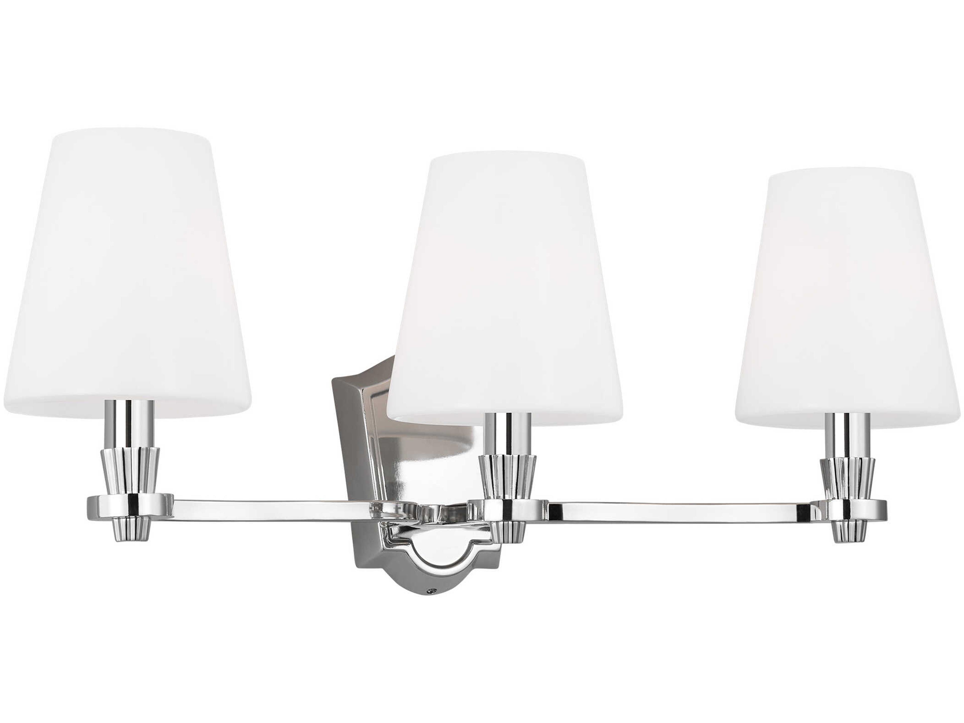 Visual Comfort Studio Paisley 3-Light Polished Nickel Vanity Light