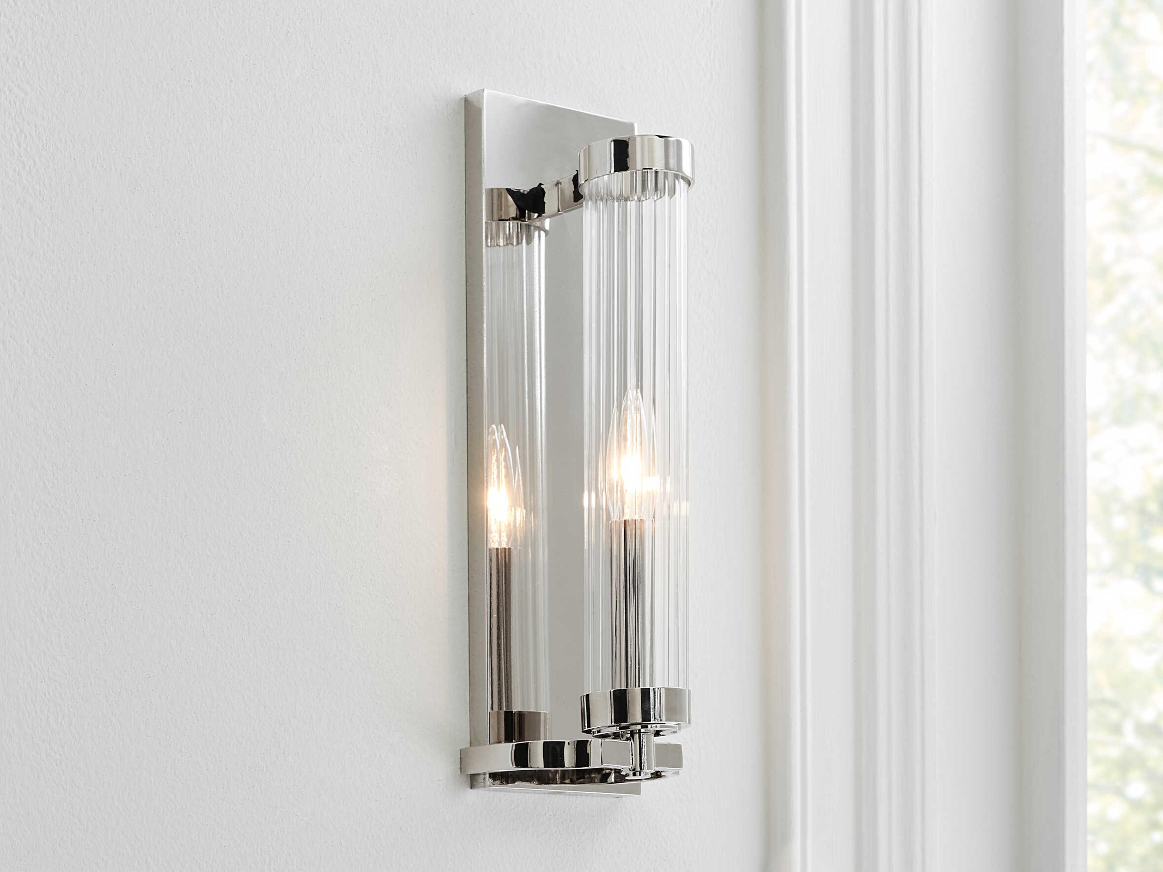 Visual Comfort Studio Demi 1-Light Polished Nickel Wall Sconce