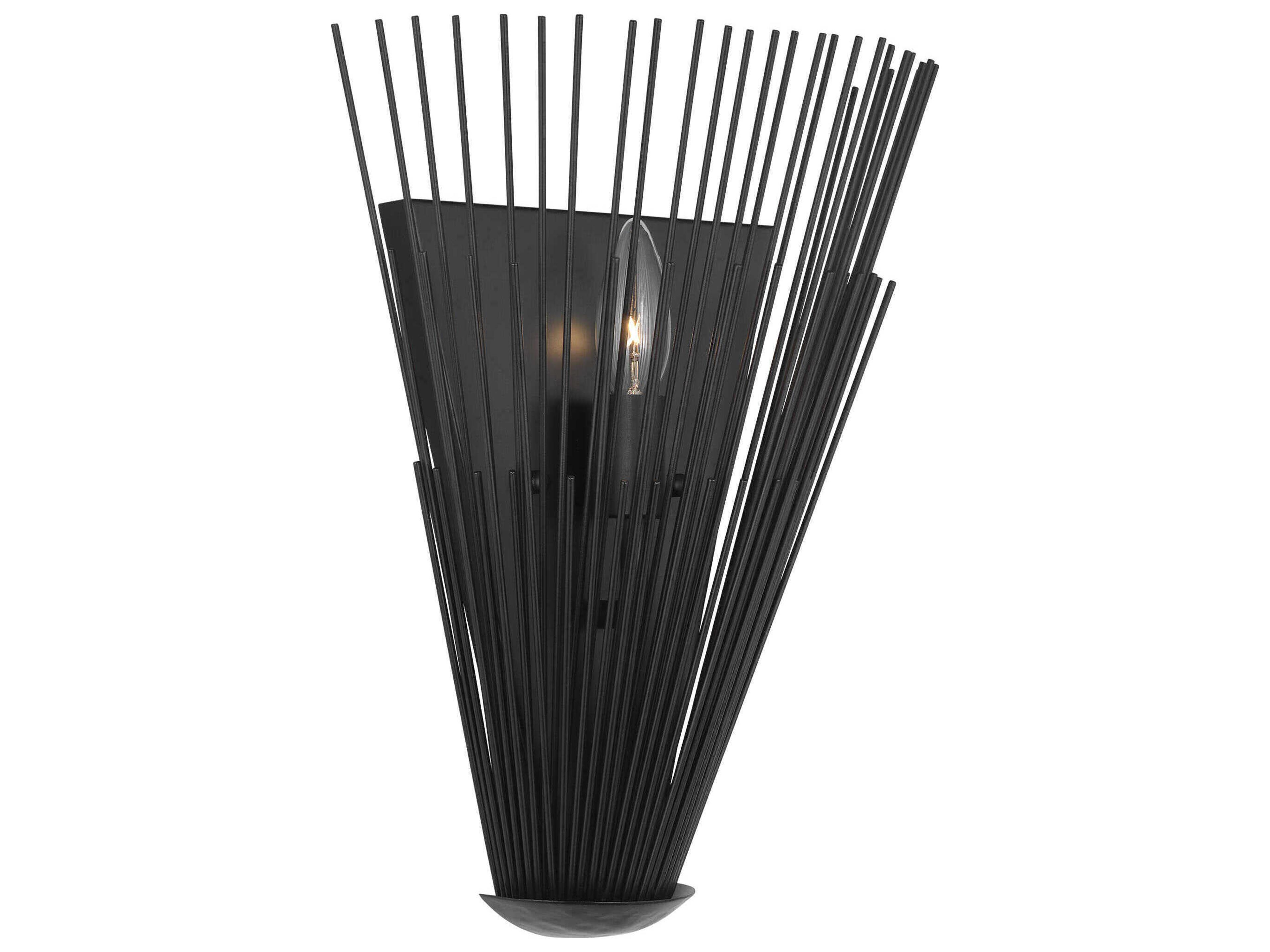 Helios Aged Iron 3 Light Pocket Wall Sconce