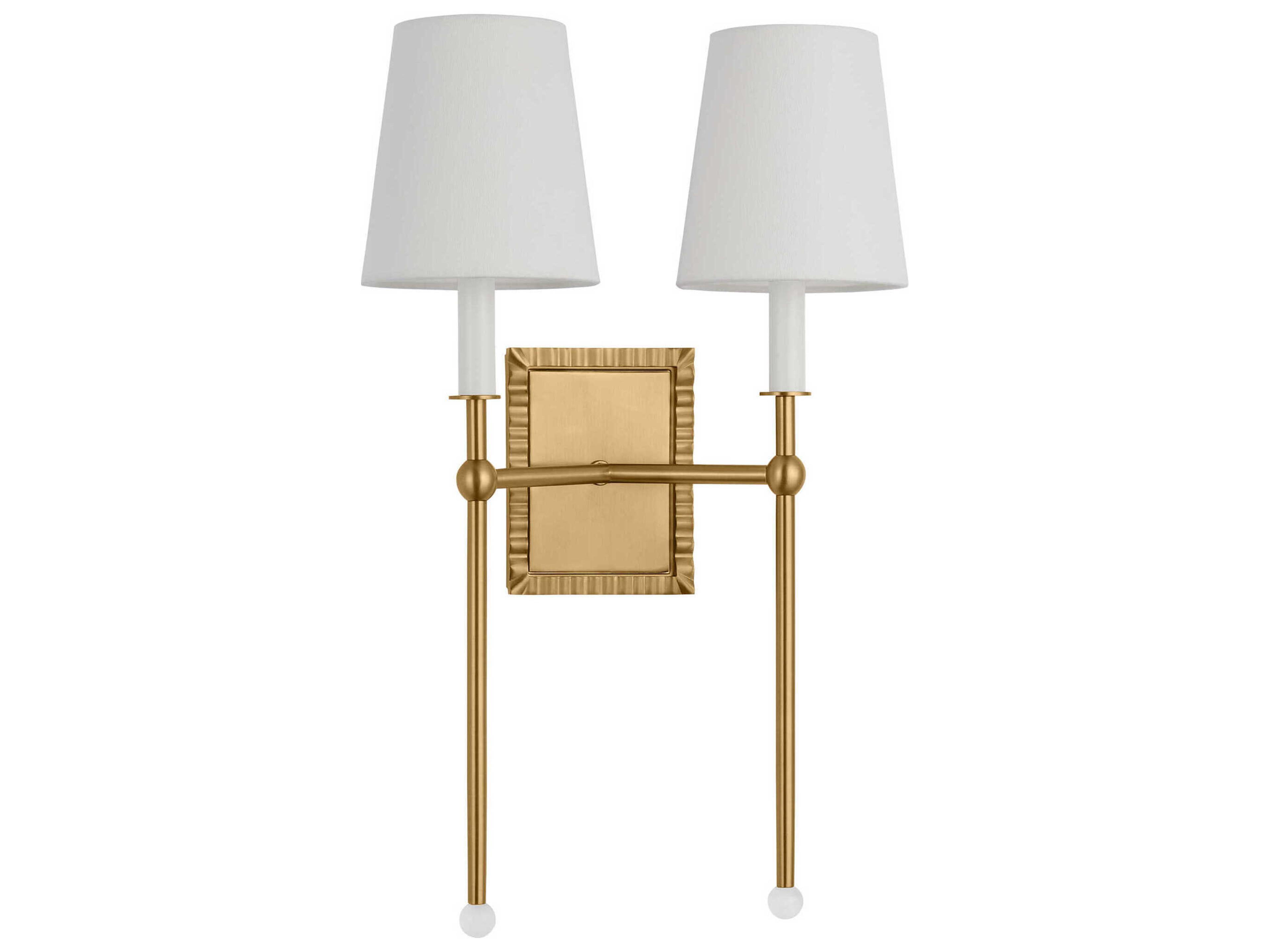 Visual Comfort Studio Baxley 2-Light Burnished Brass Wall Sconce