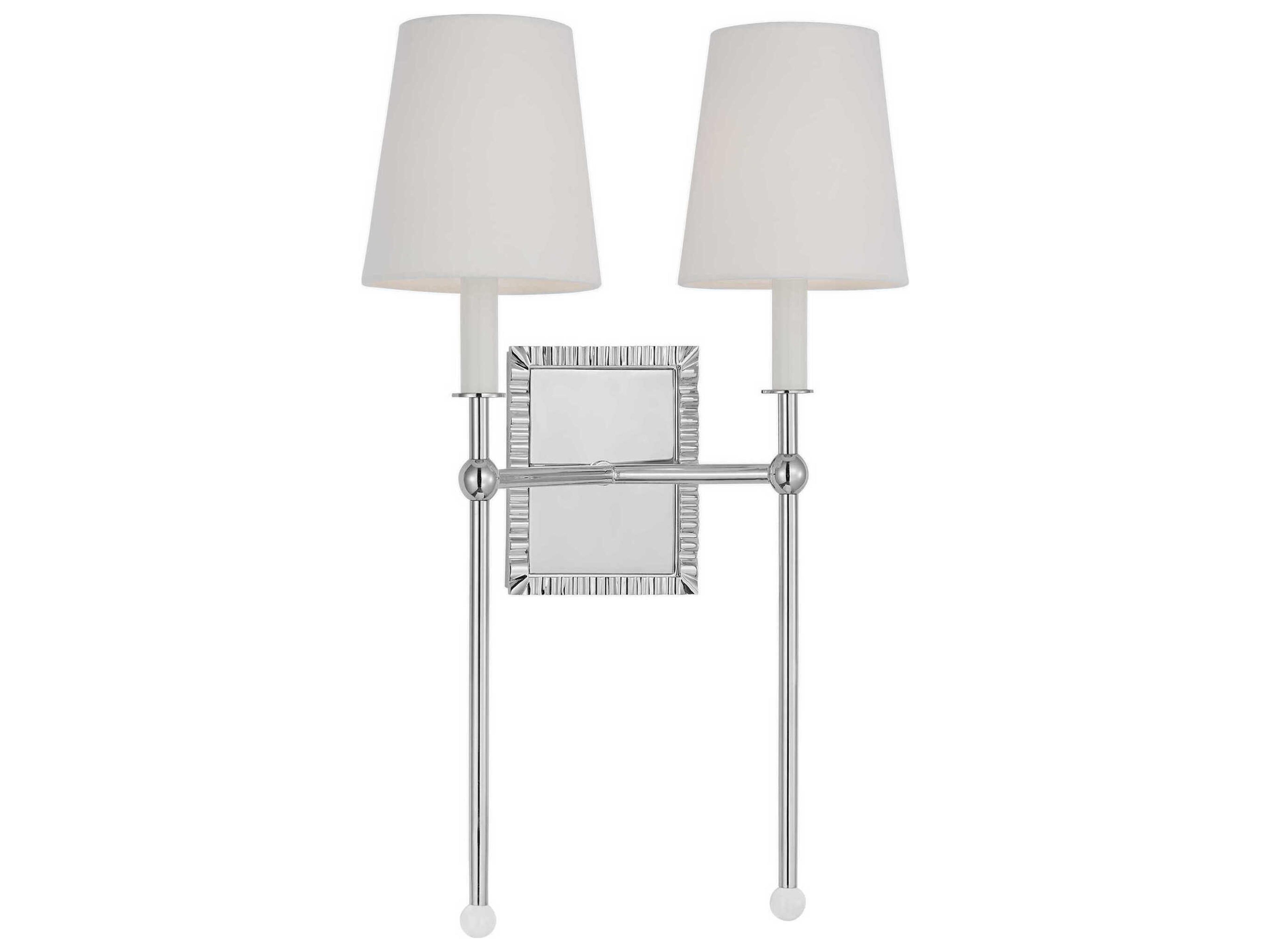 Baxley 2-Light Wall Sconce Polished Nickel