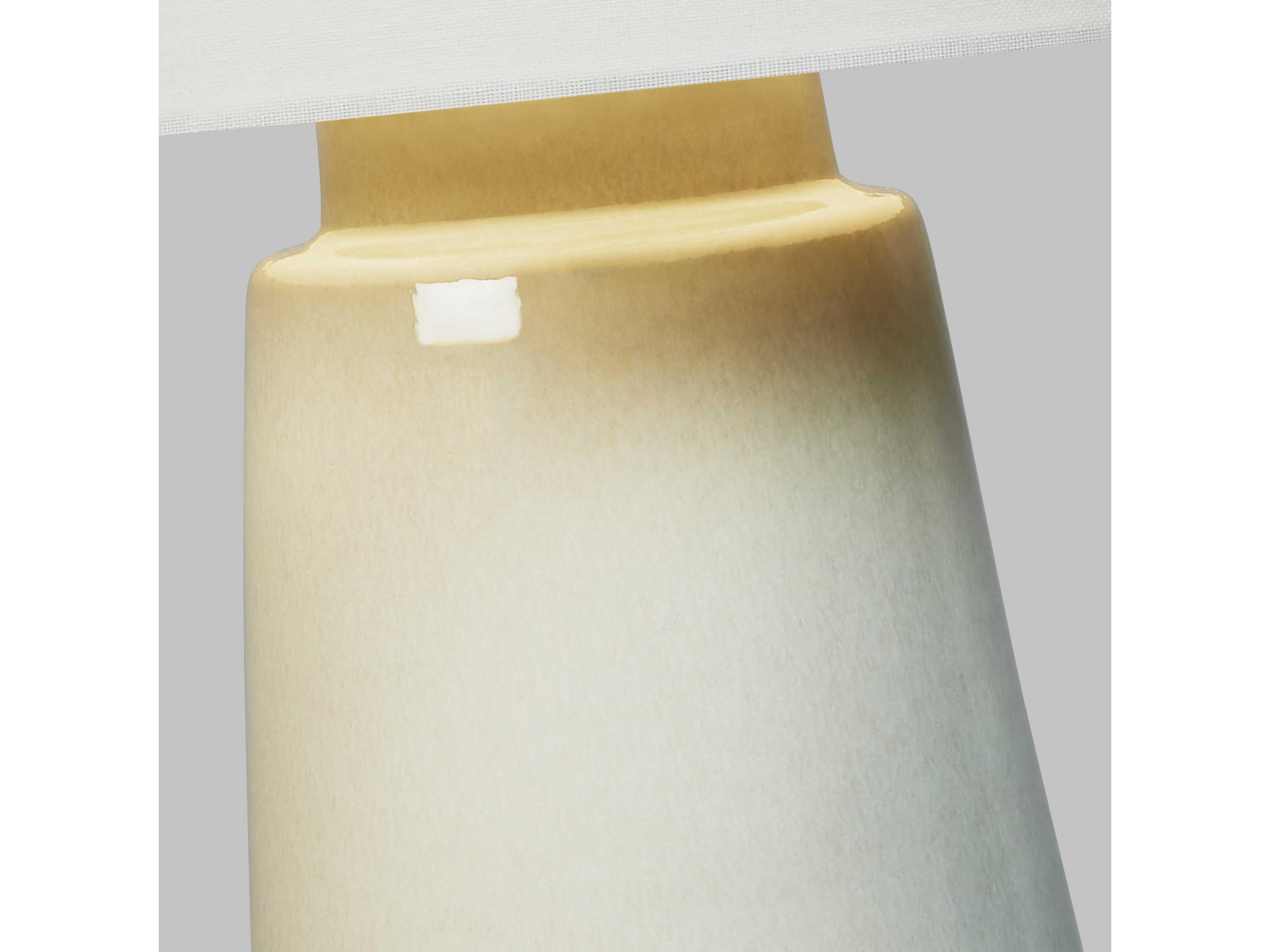 Visual Comfort Studio Vessel Shellish Grey White Linen Fabric Table Lamp