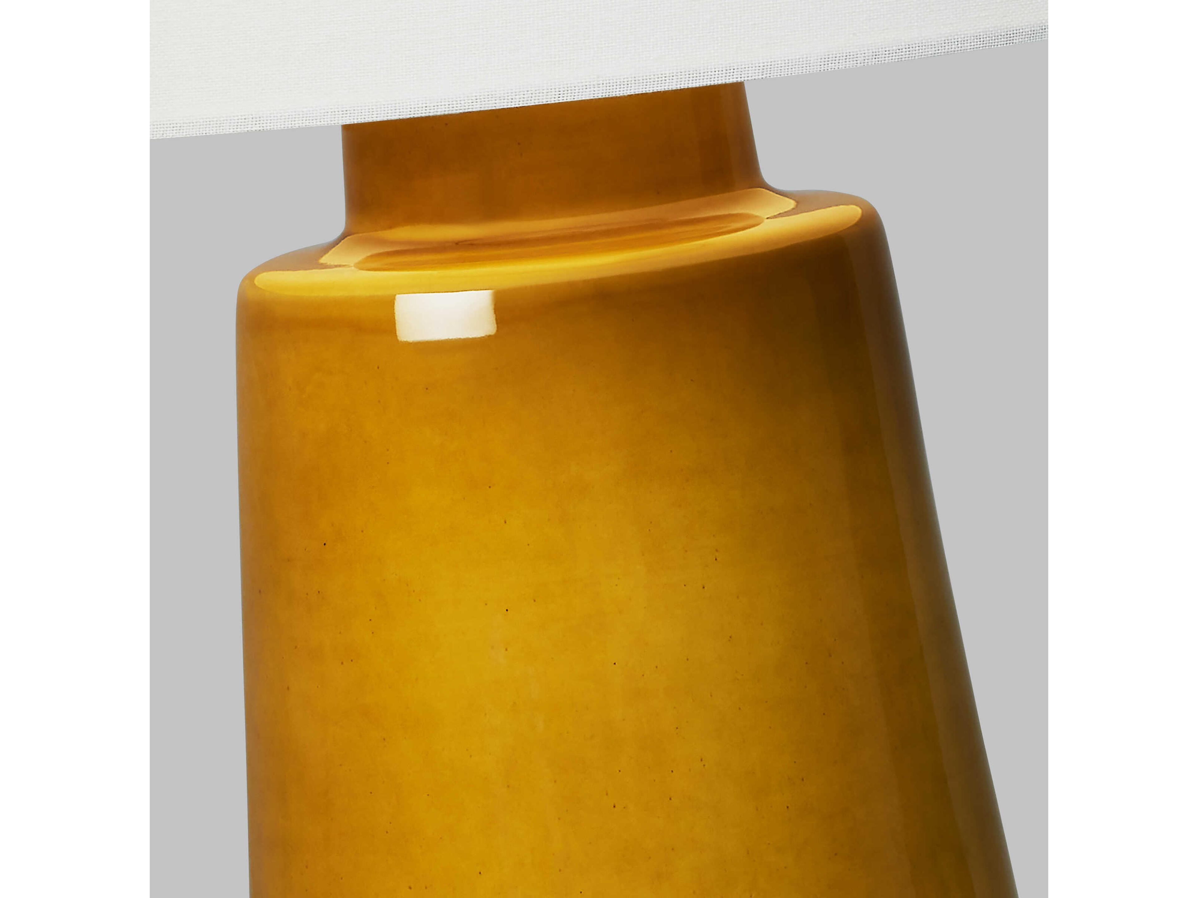 Visual Comfort Studio Vessel Oil Can White Linen Fabric Orange Buffet Lamp