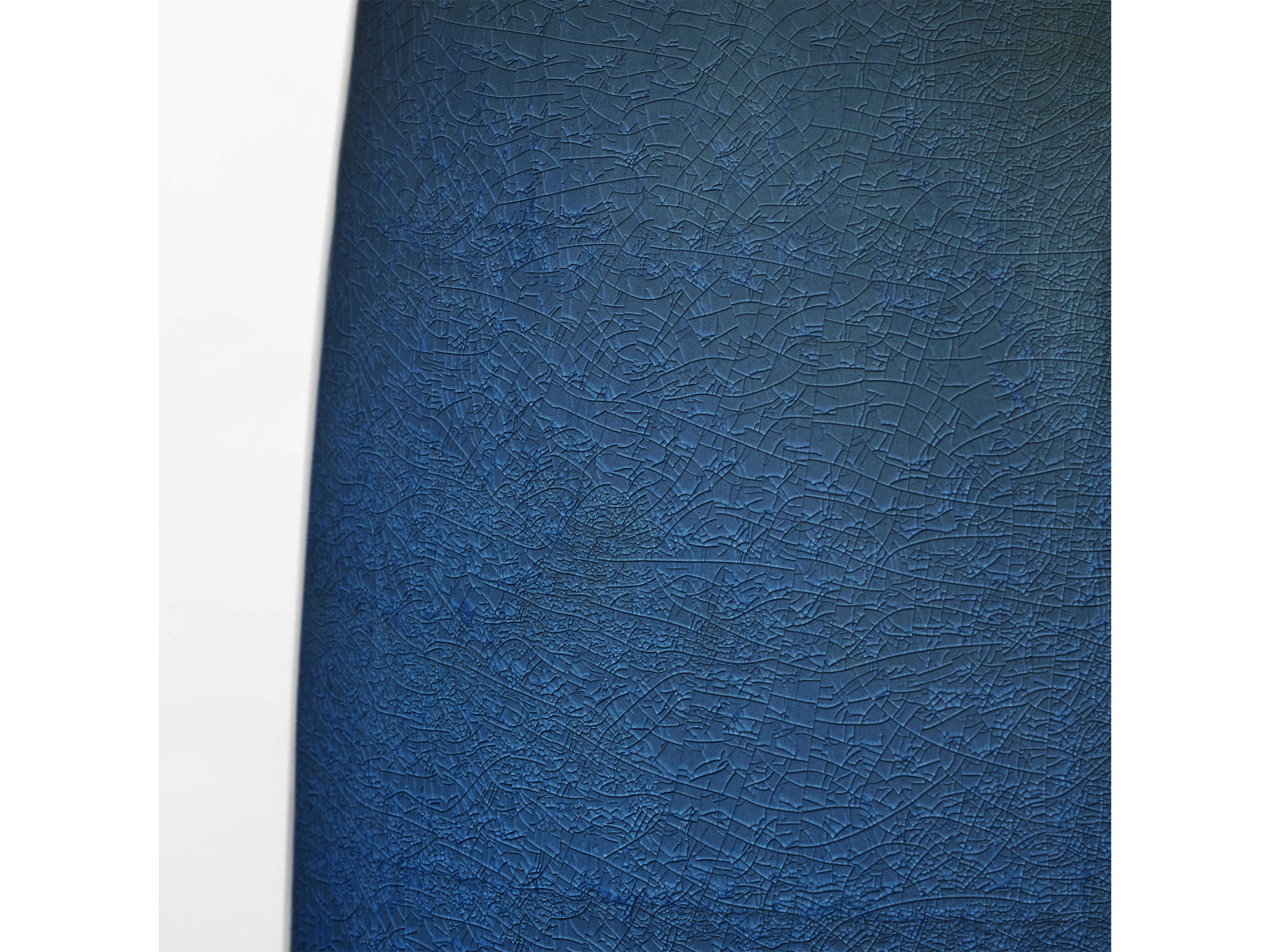 Visual Comfort Studio Roma Deep Ocean Crackle White Linen Fabric Blue Buffet Lamp