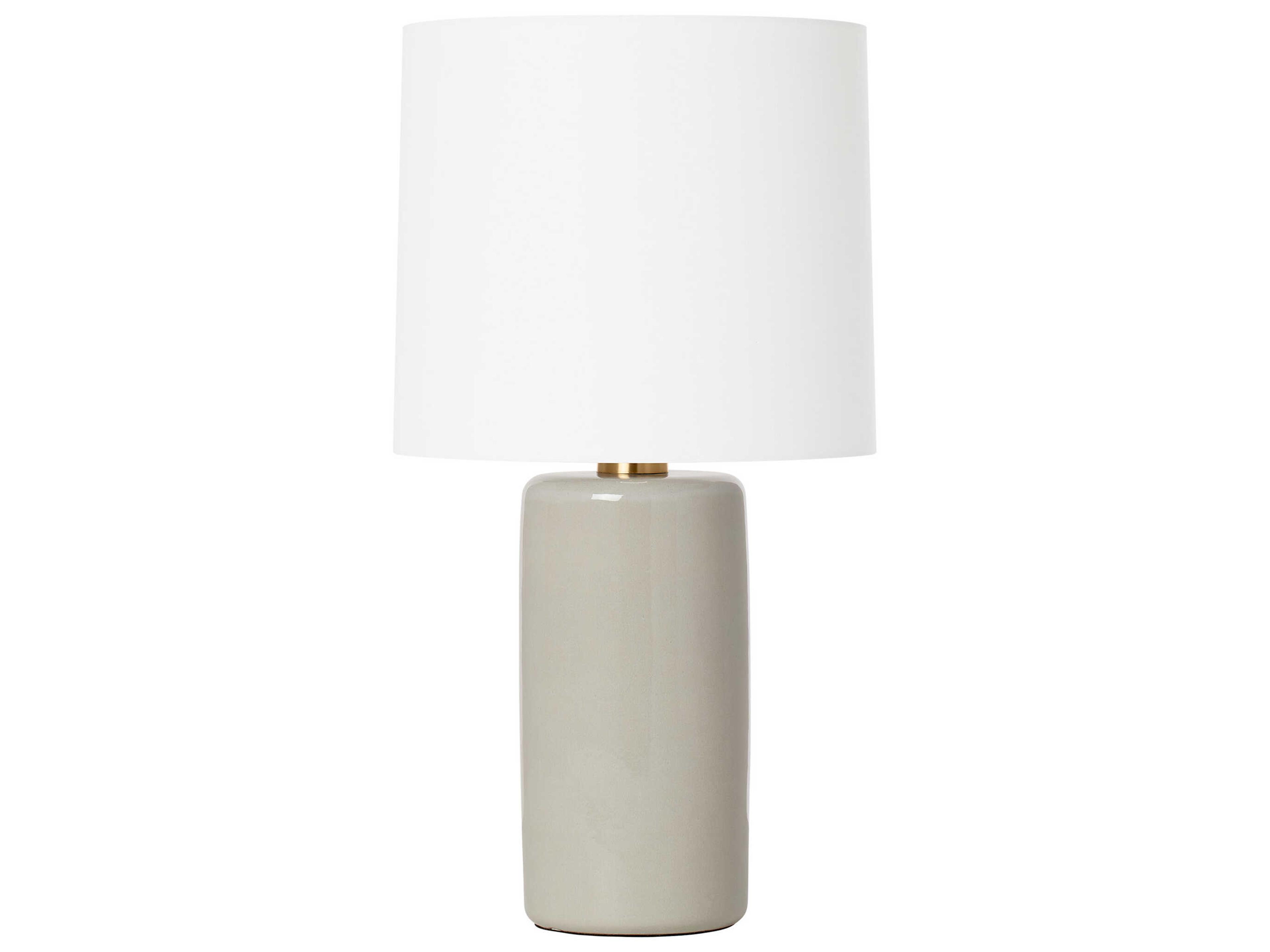 Visual Comfort Studio Shanghai Shellish Grey White Linen Fabric Buffet Lamp