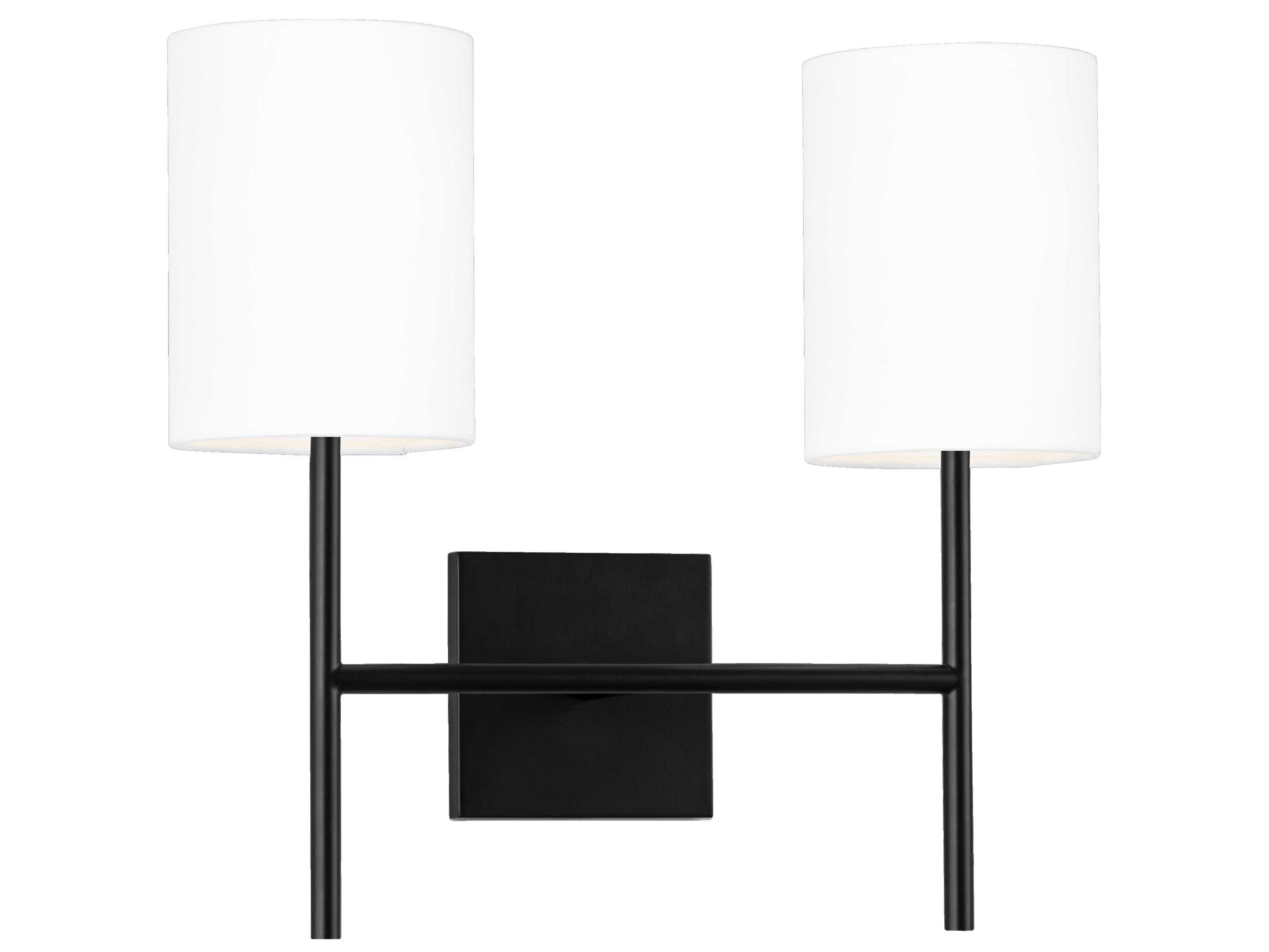 Key 2-Light Midnight Black Vanity Light