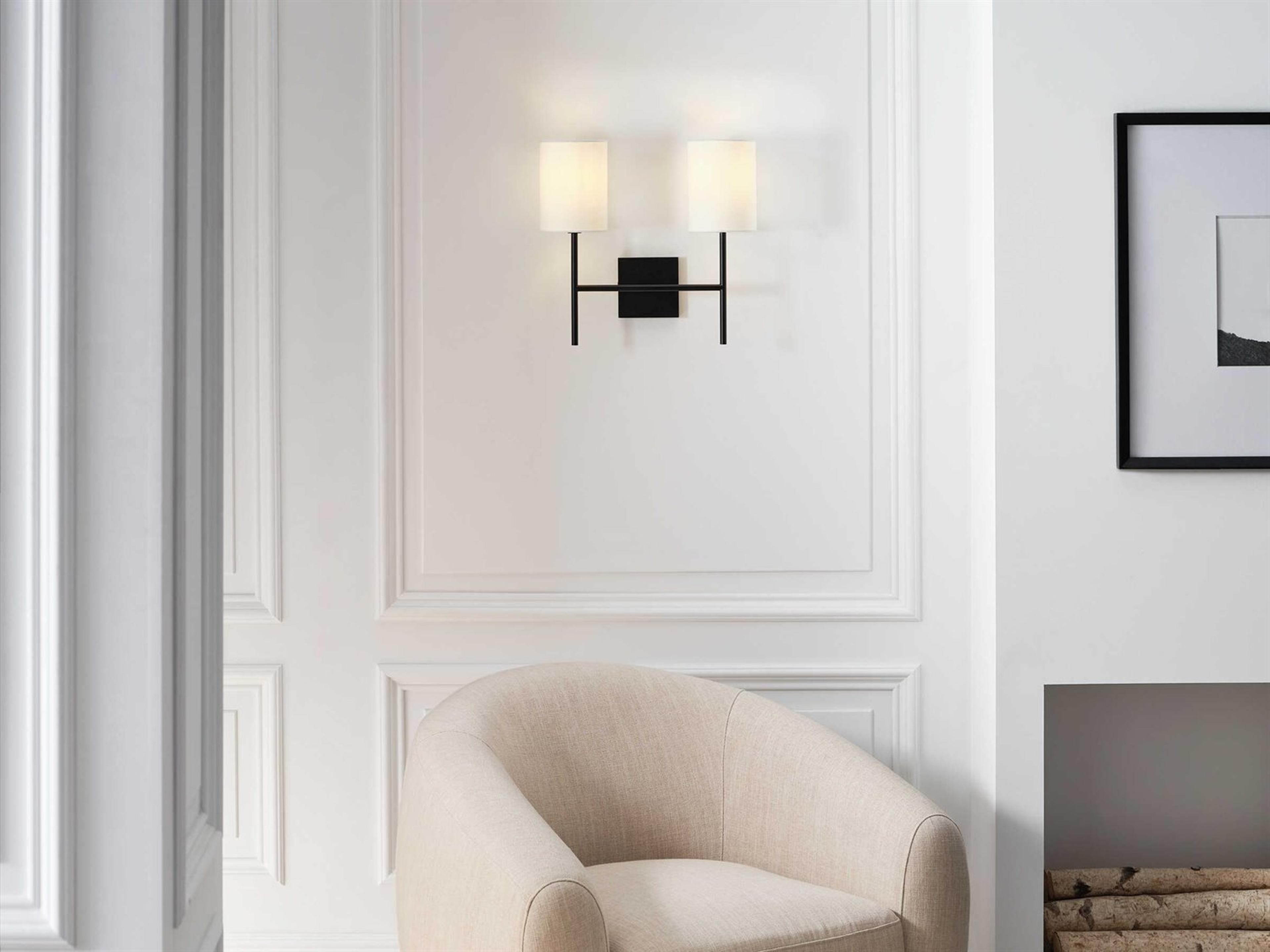 Visual Comfort Studio Key 2-Light Midnight Black Vanity Light