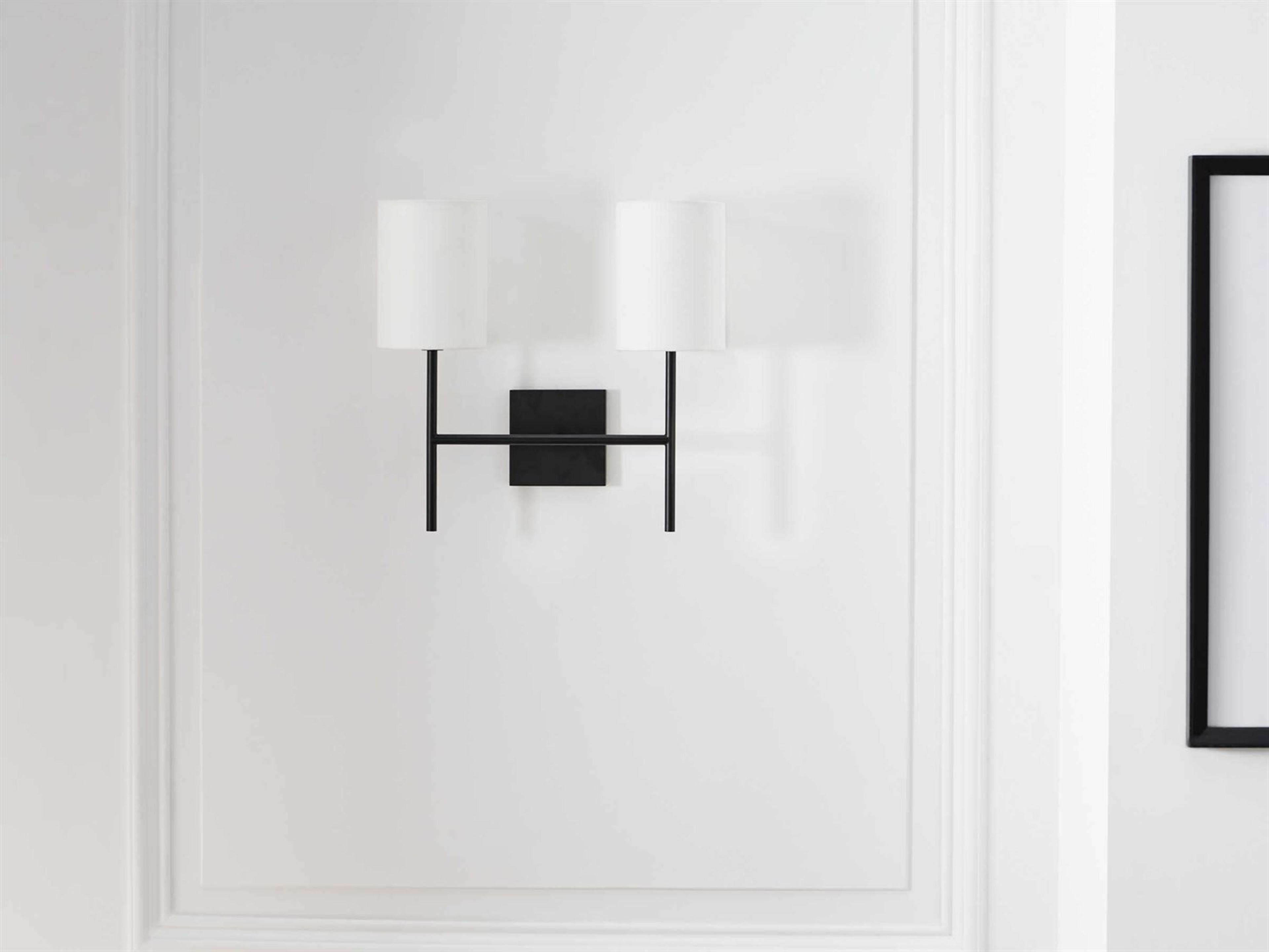 Visual Comfort Studio Key 2-Light Midnight Black Vanity Light