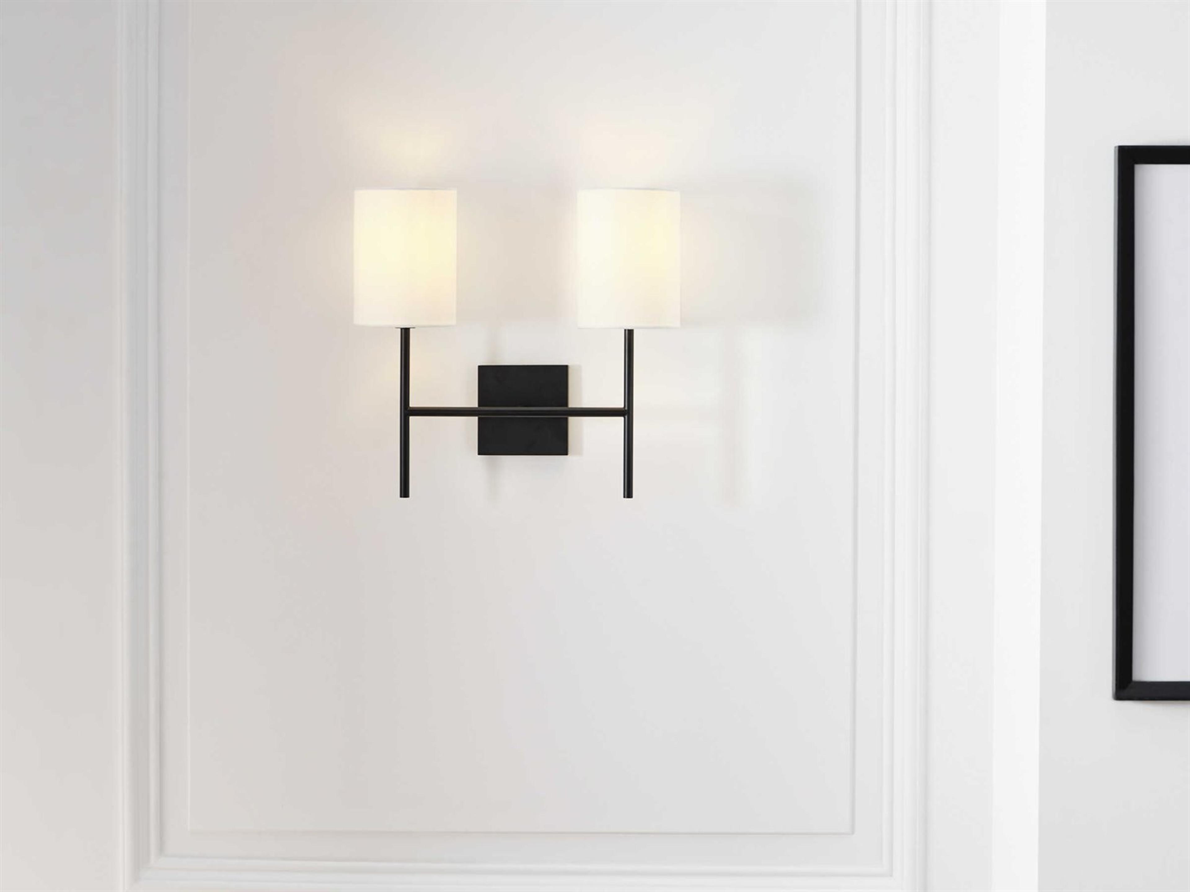 Visual Comfort Studio Key 2-Light Midnight Black Vanity Light