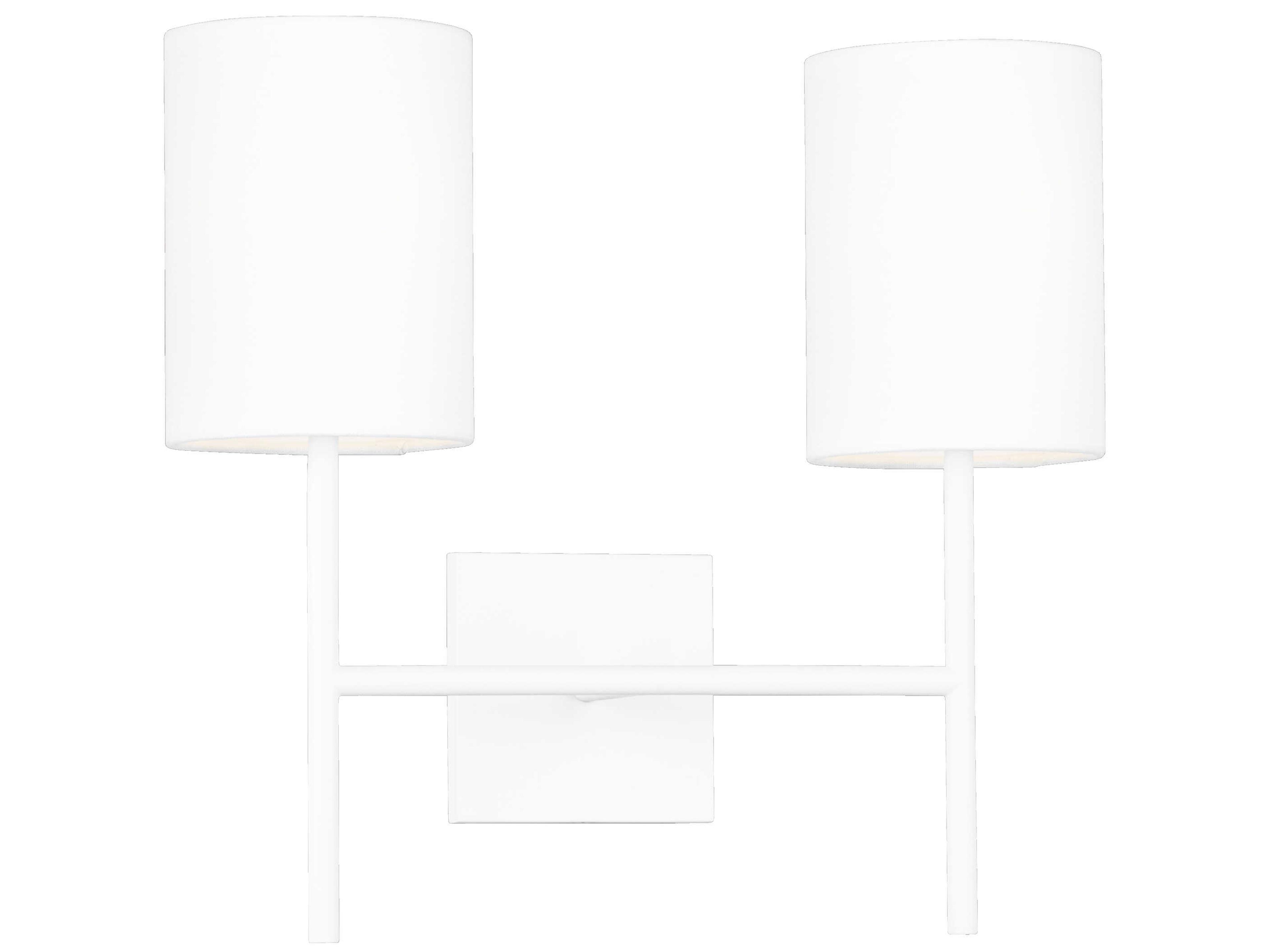 Two Light Wall Sconce Key Matte White