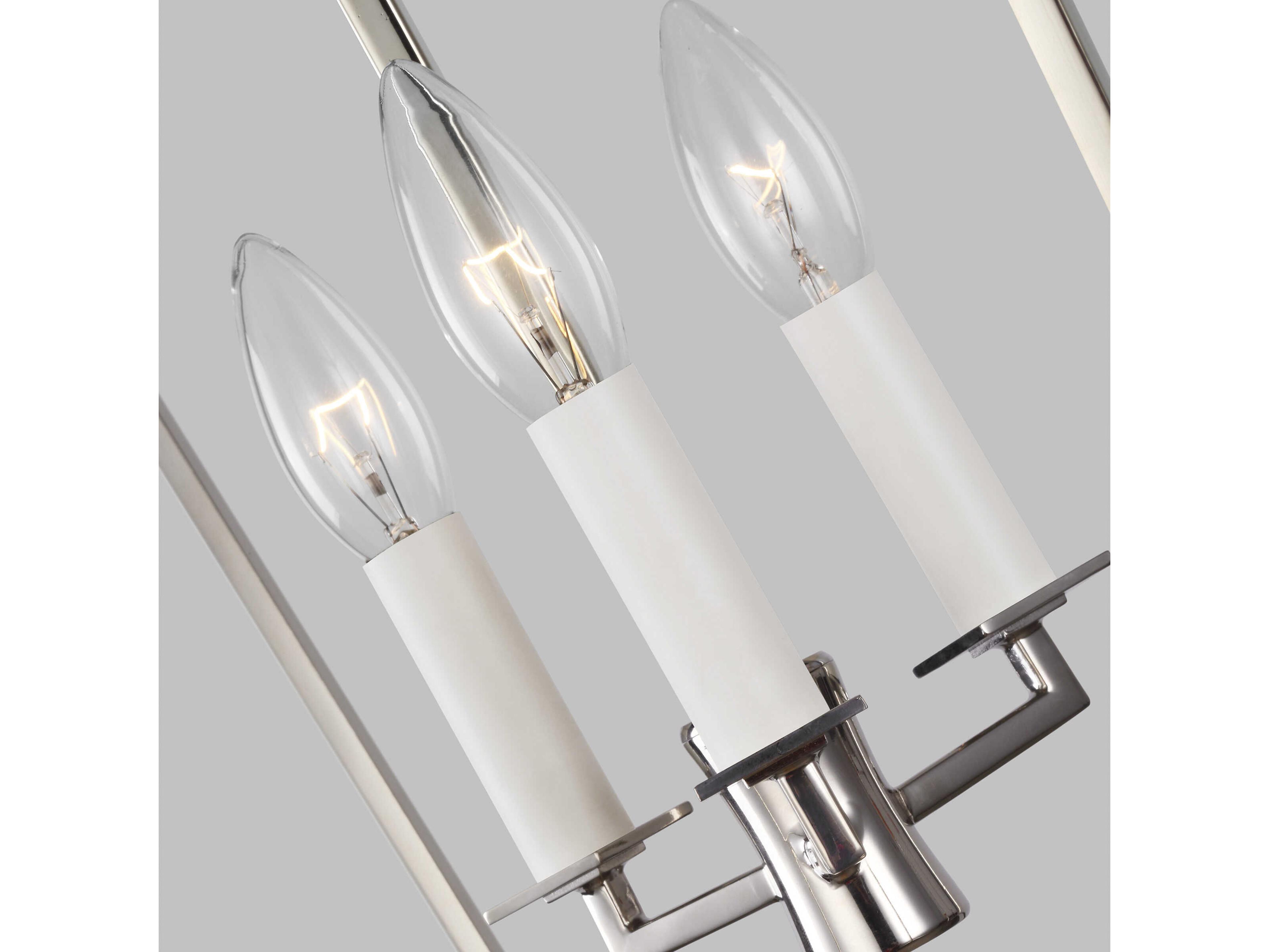 Visual Comfort Studio Southold 3-Light Polished Nickel Lantern Chandelier