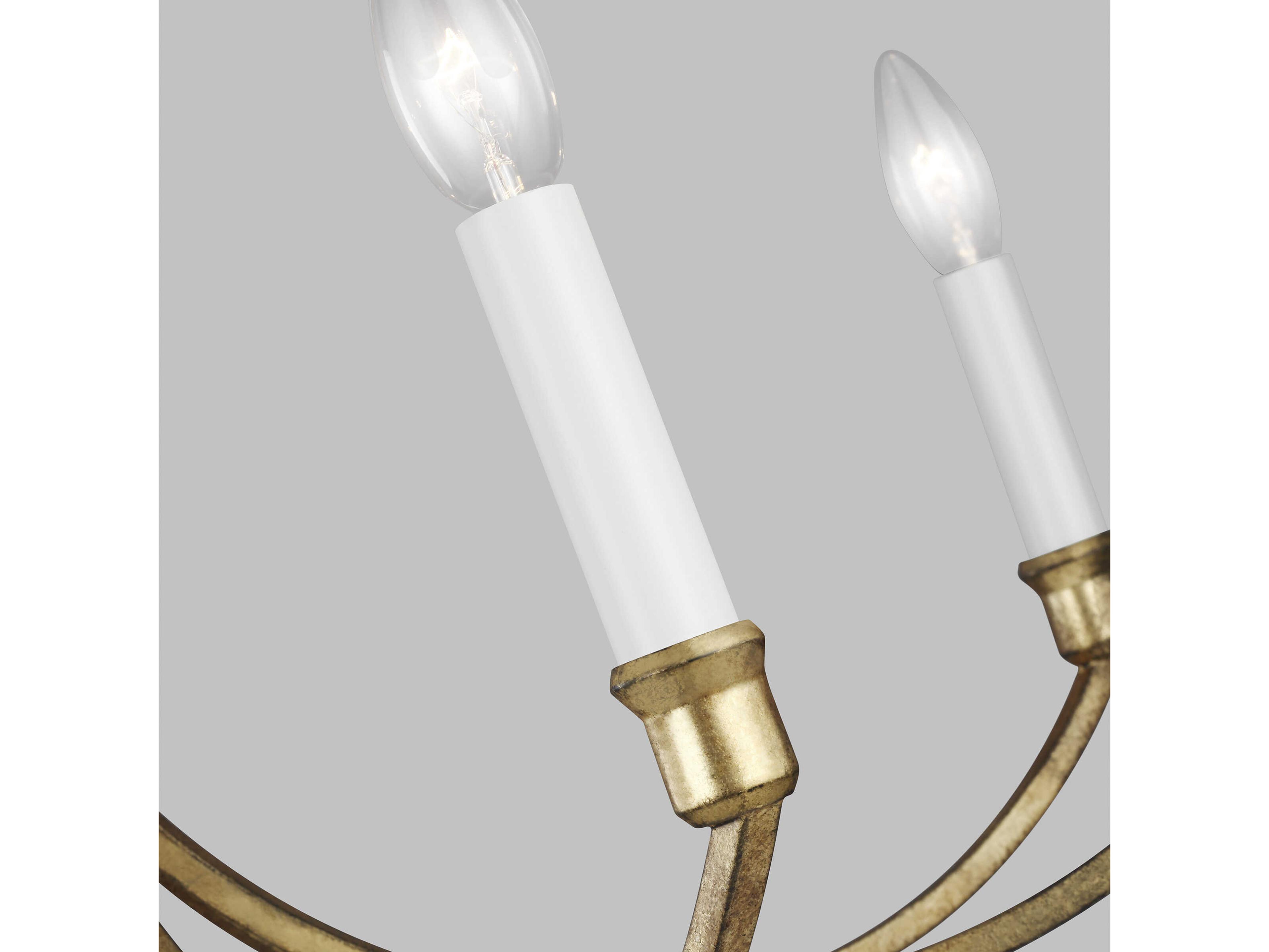 Visual Comfort Studio Westerly 12-Light Antique Gild Gold Traditional Candelabra Tiered Chandelier