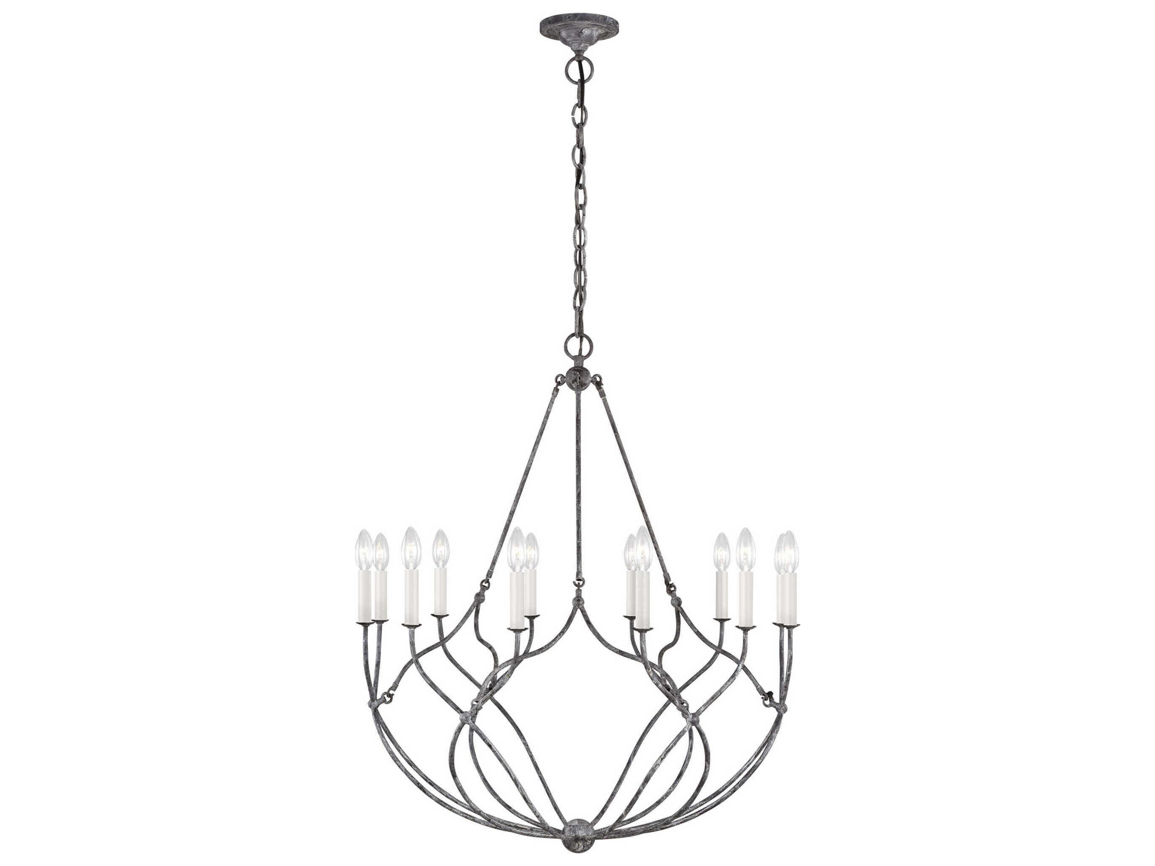 Chandelier Richmond 12 Light Weathered Galvanized