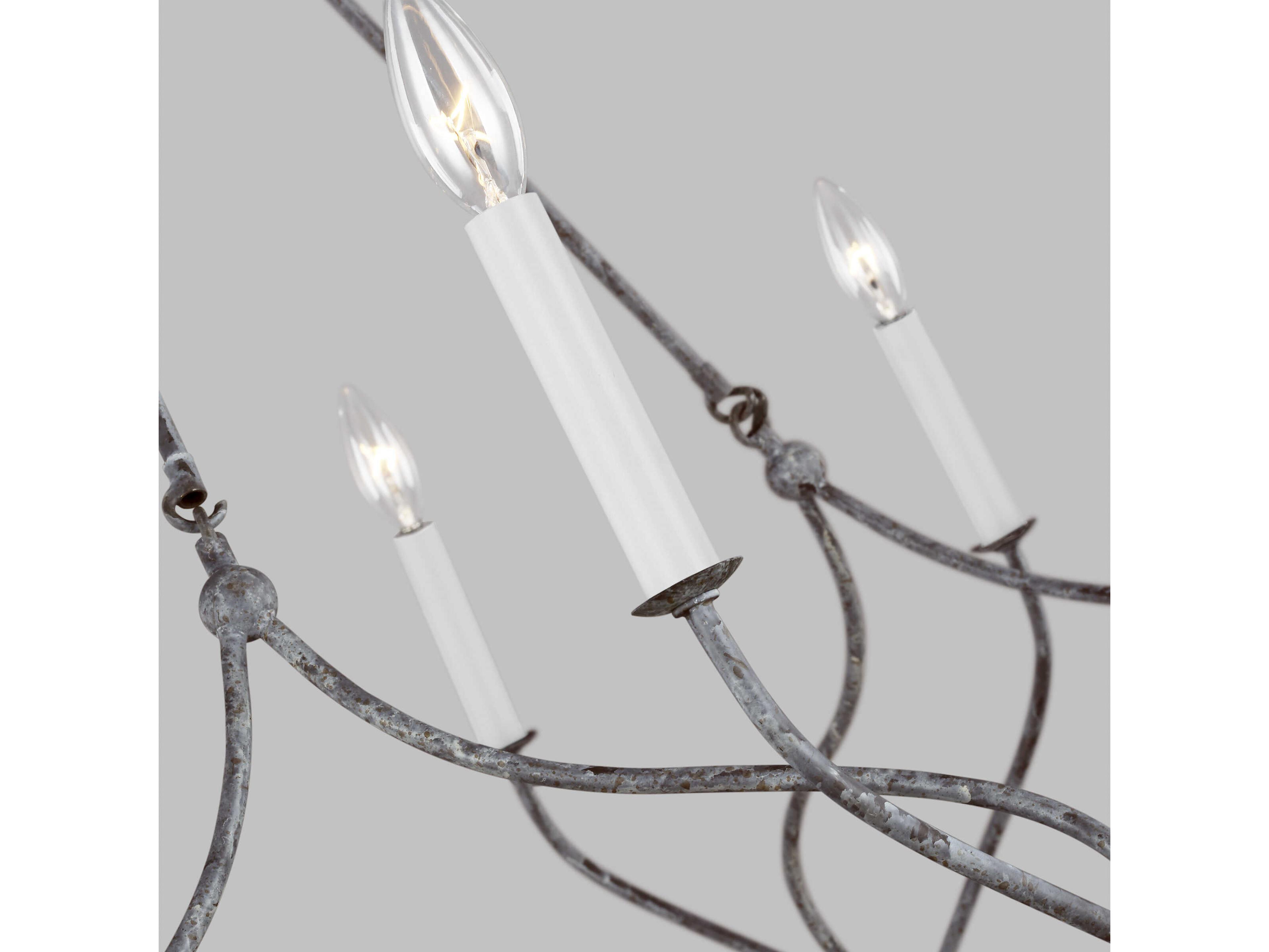 Visual Comfort Studio Richmond 12-Light Weathered Galvanized Gray Chandelier