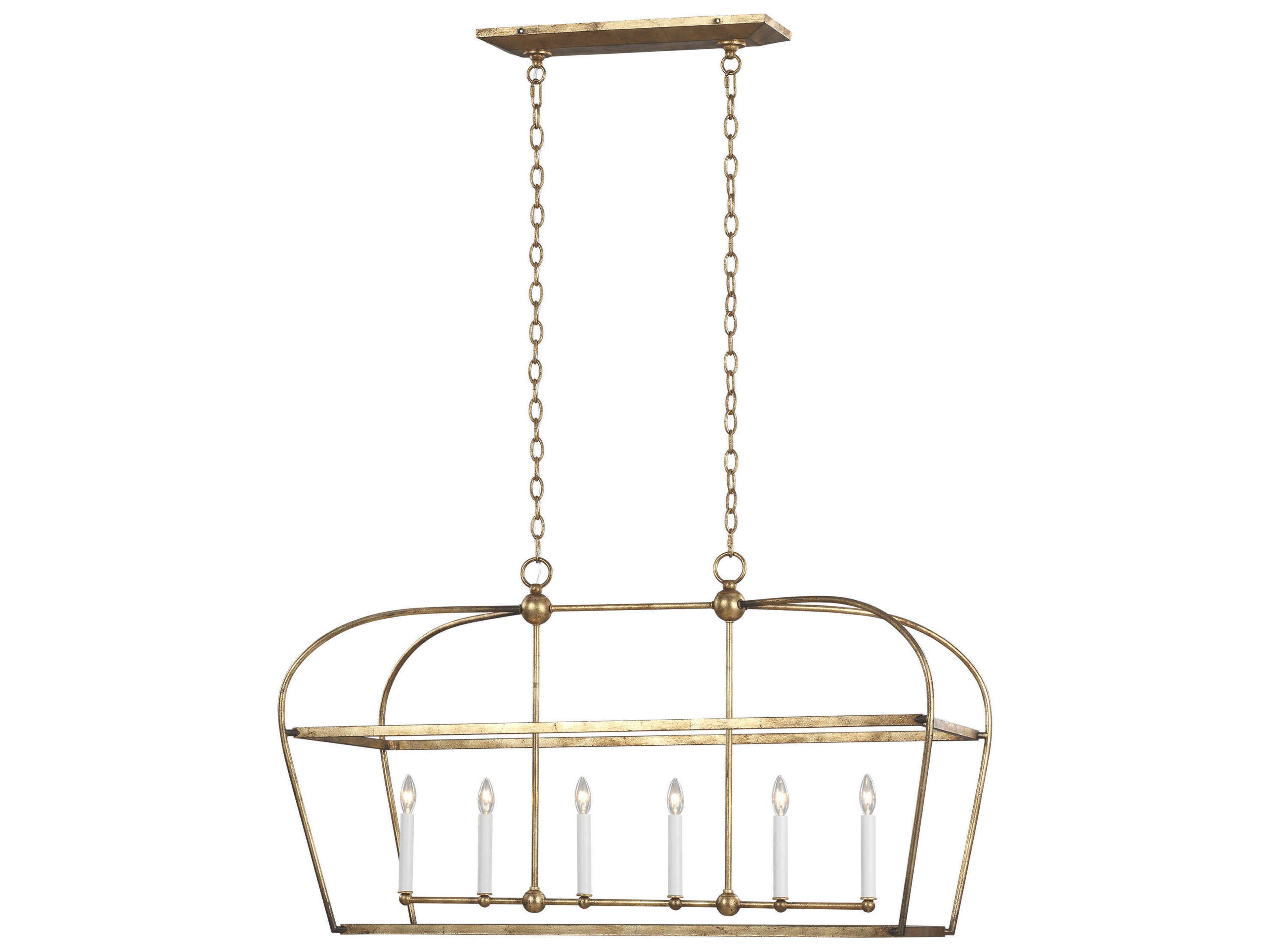 Linear Lantern Stonington Antique Gild 6-Light