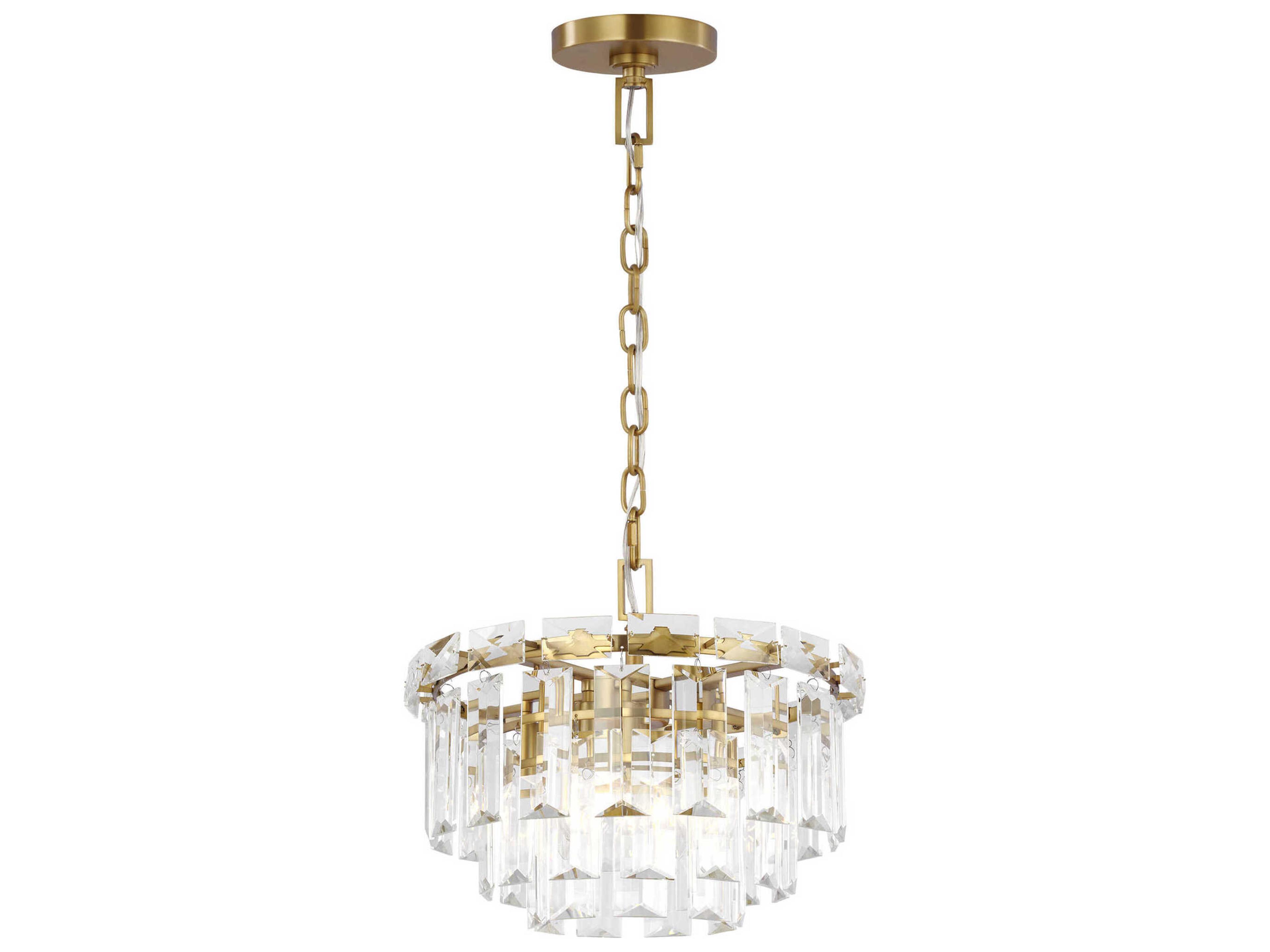 Visual Comfort Studio Arden 4-Light Burnished Brass Tiered Chandelier