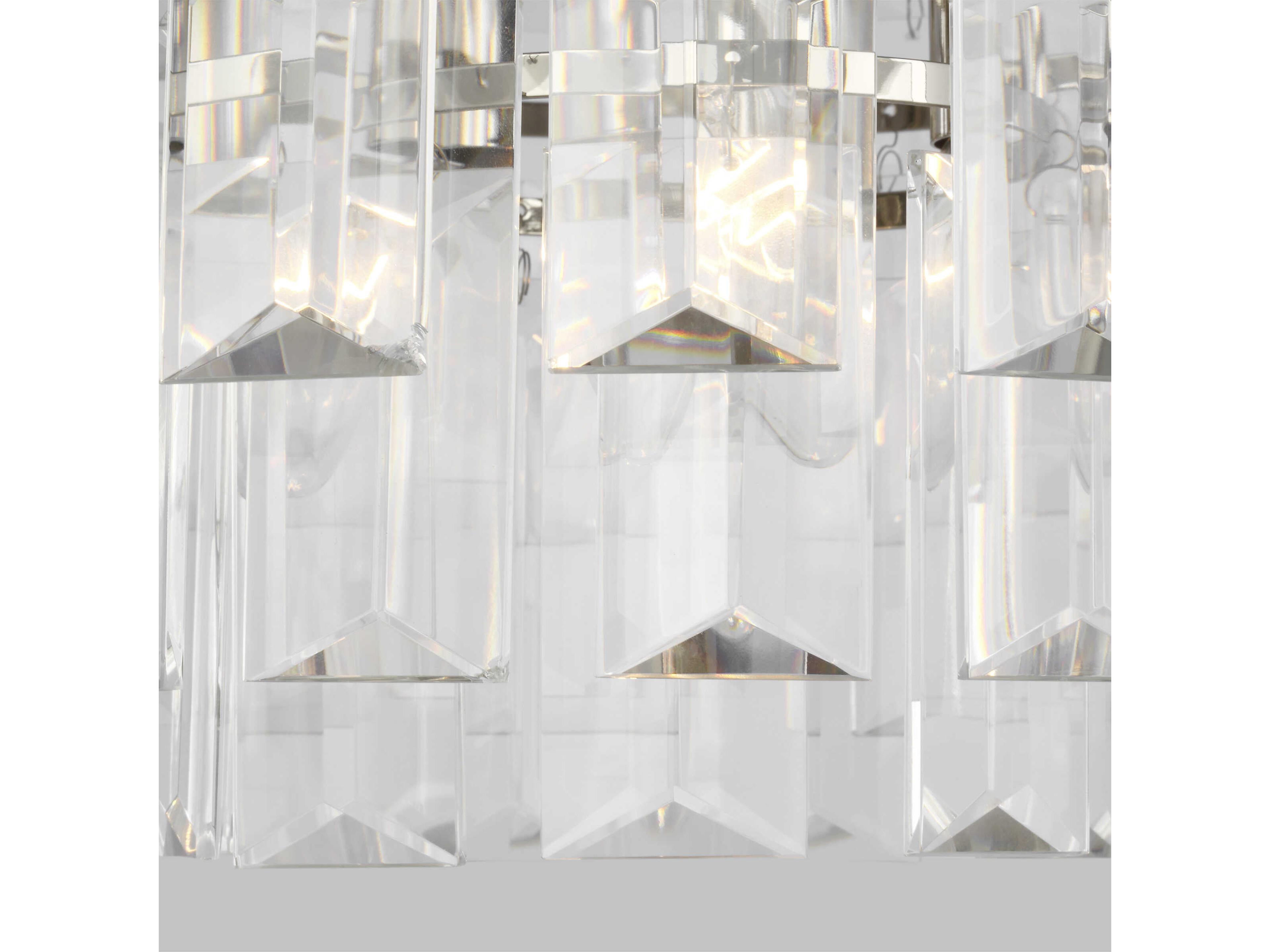 Visual Comfort Studio Arden 4-Light Polished Nickel Tiered Chandelier