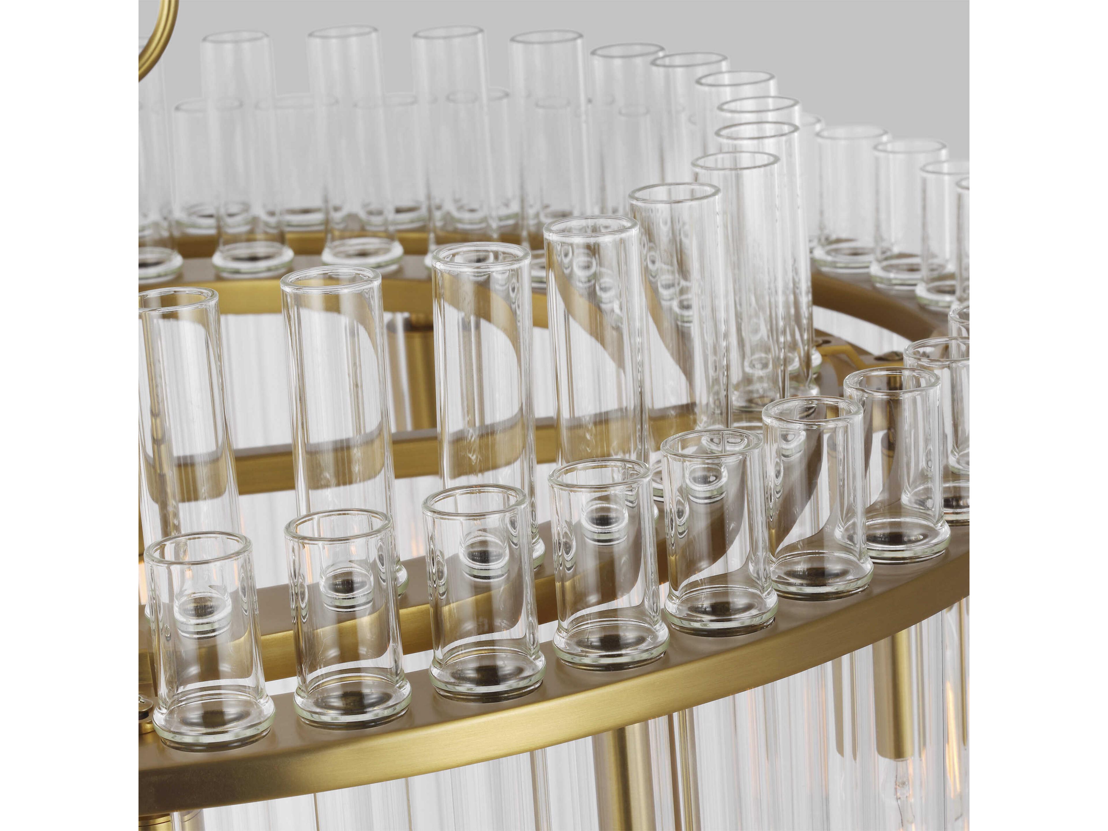 Visual Comfort Studio Beckett 12-Light Burnished Brass Drum Chandelier