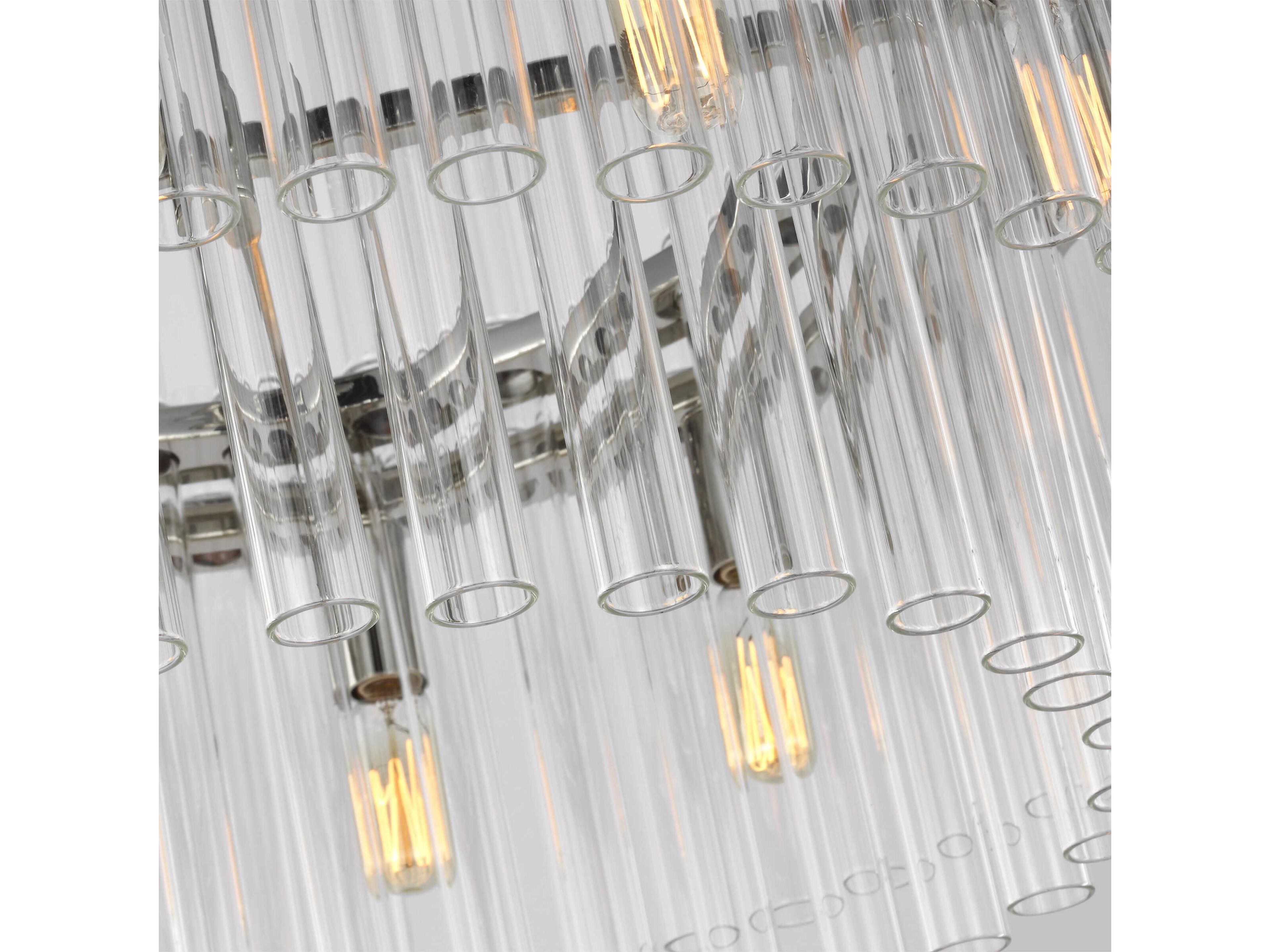 Visual Comfort Studio Beckett 12-Light Polished Nickel Drum Chandelier