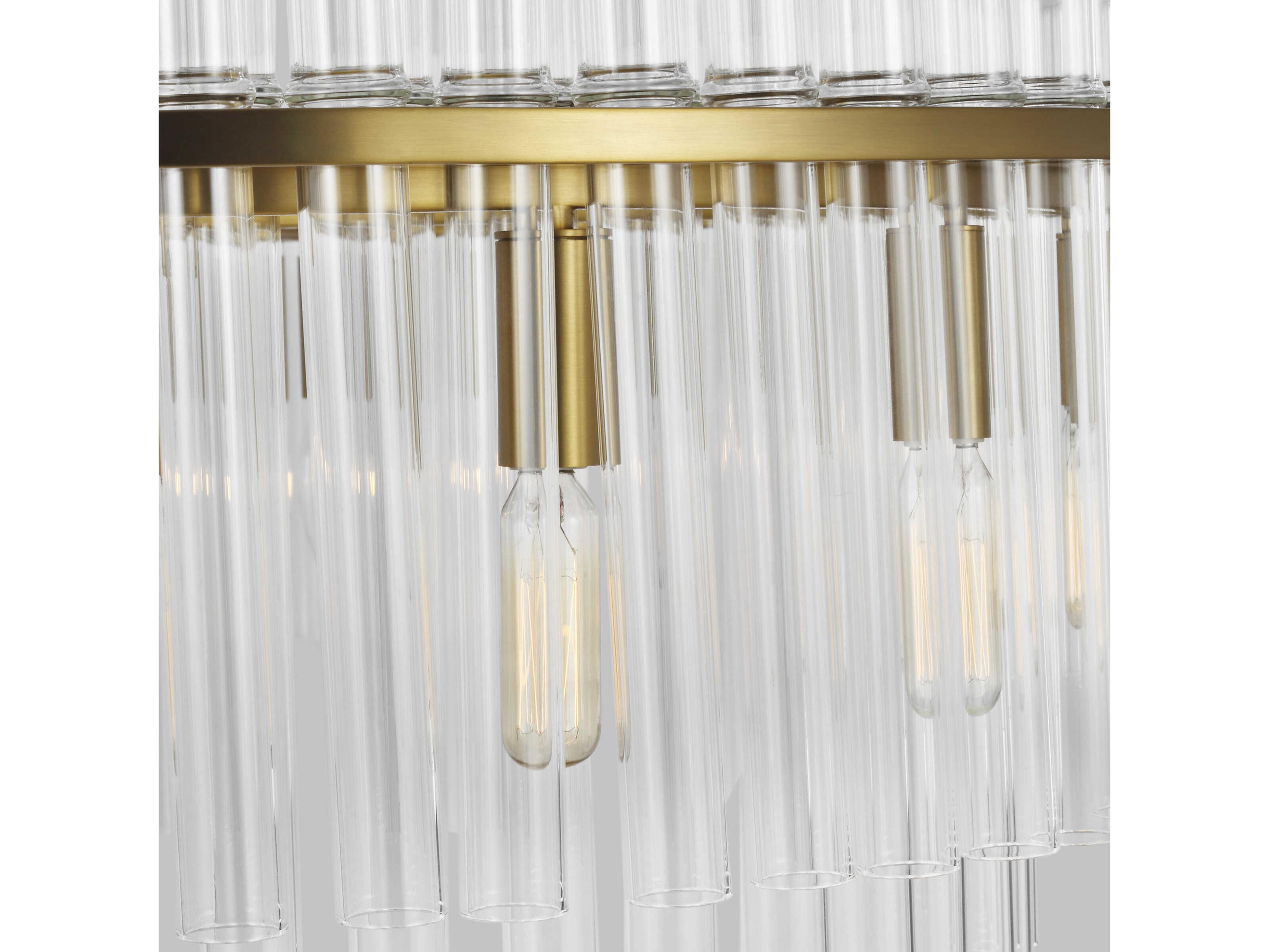 Visual Comfort Studio Beckett 16-Light Burnished Brass Drum Chandelier