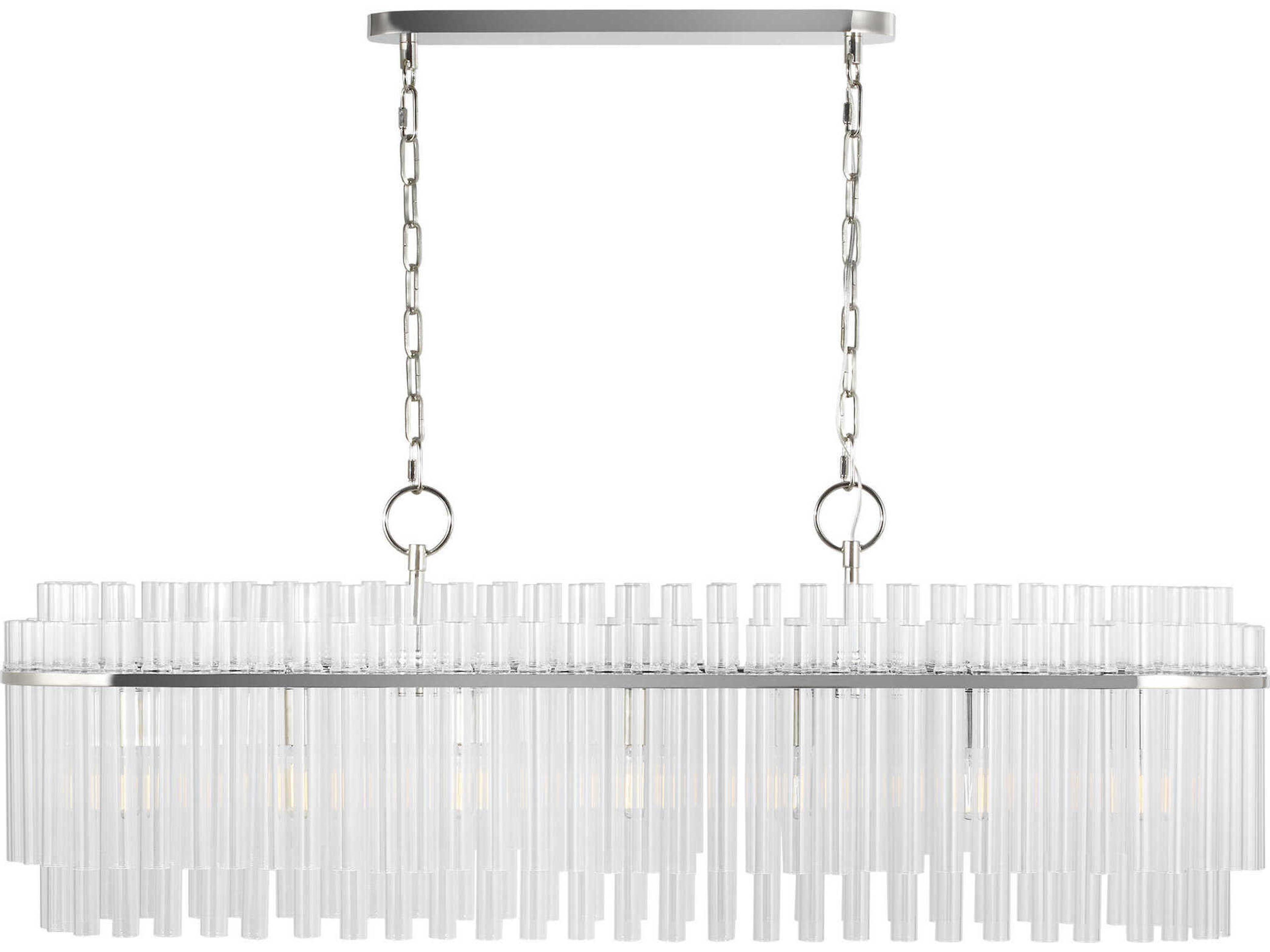 Visual Comfort Studio Beckett 7-Light Polished Nickel Island Pendant
