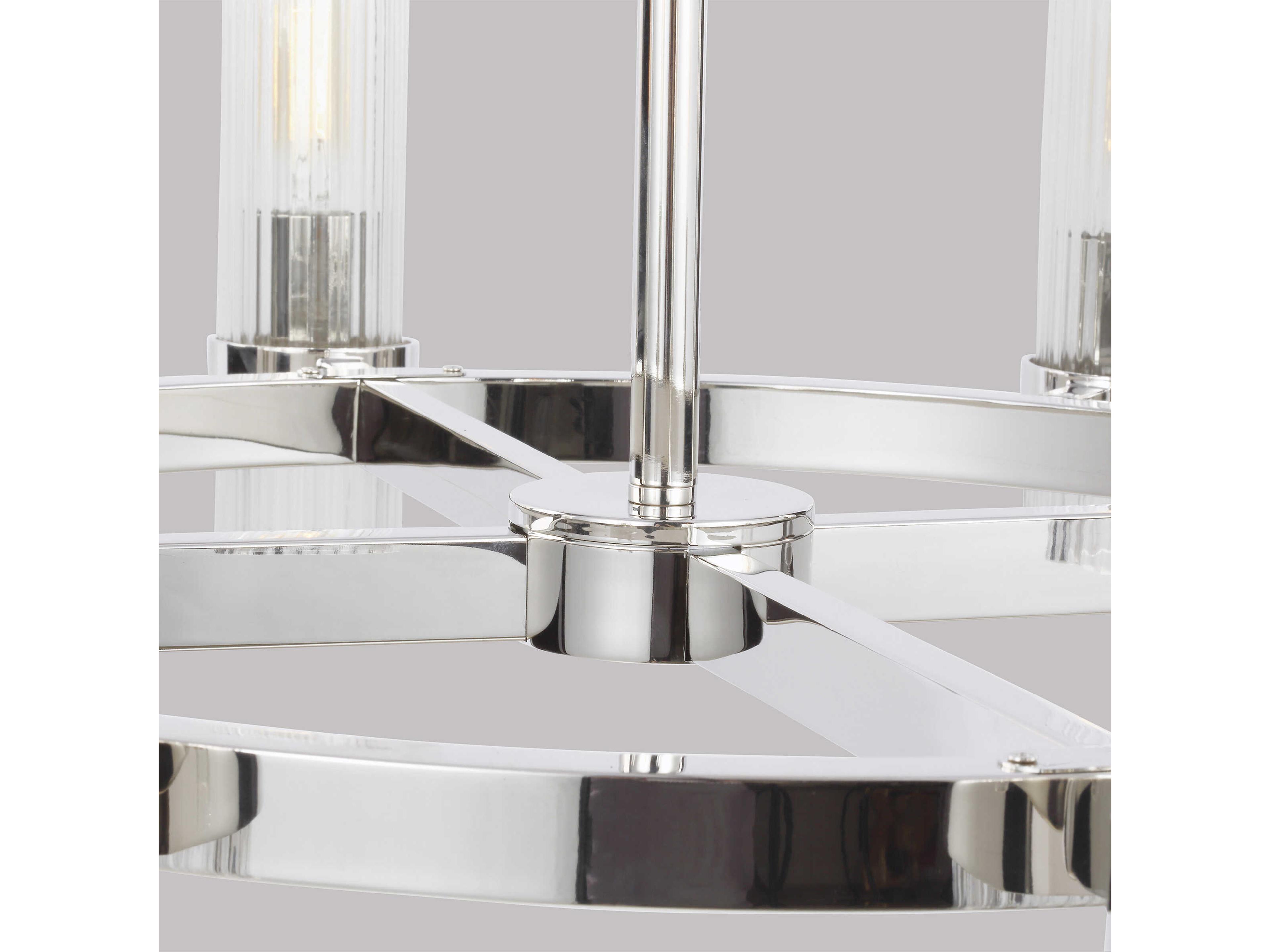 Visual Comfort Studio Geneva 8-Light Polished Nickel Cylinder Chandelier
