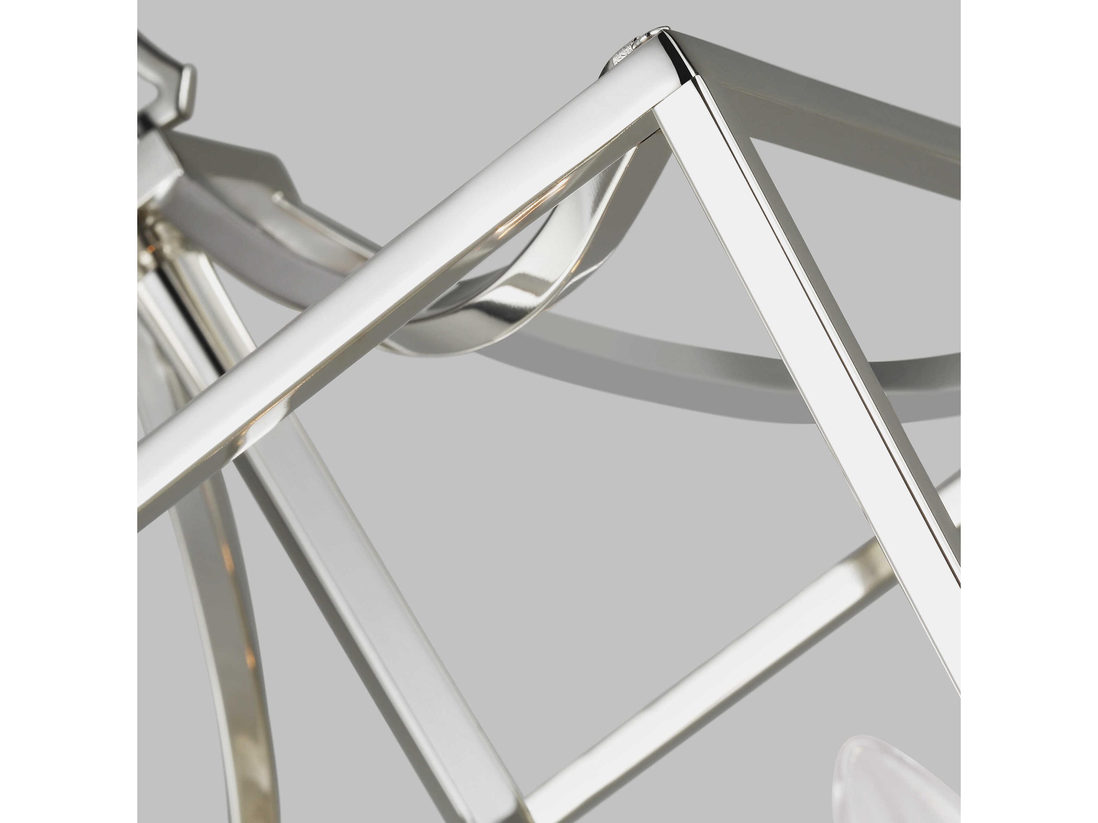 Visual Comfort Studio Southold 3-Light Polished Nickel Lantern Chandelier