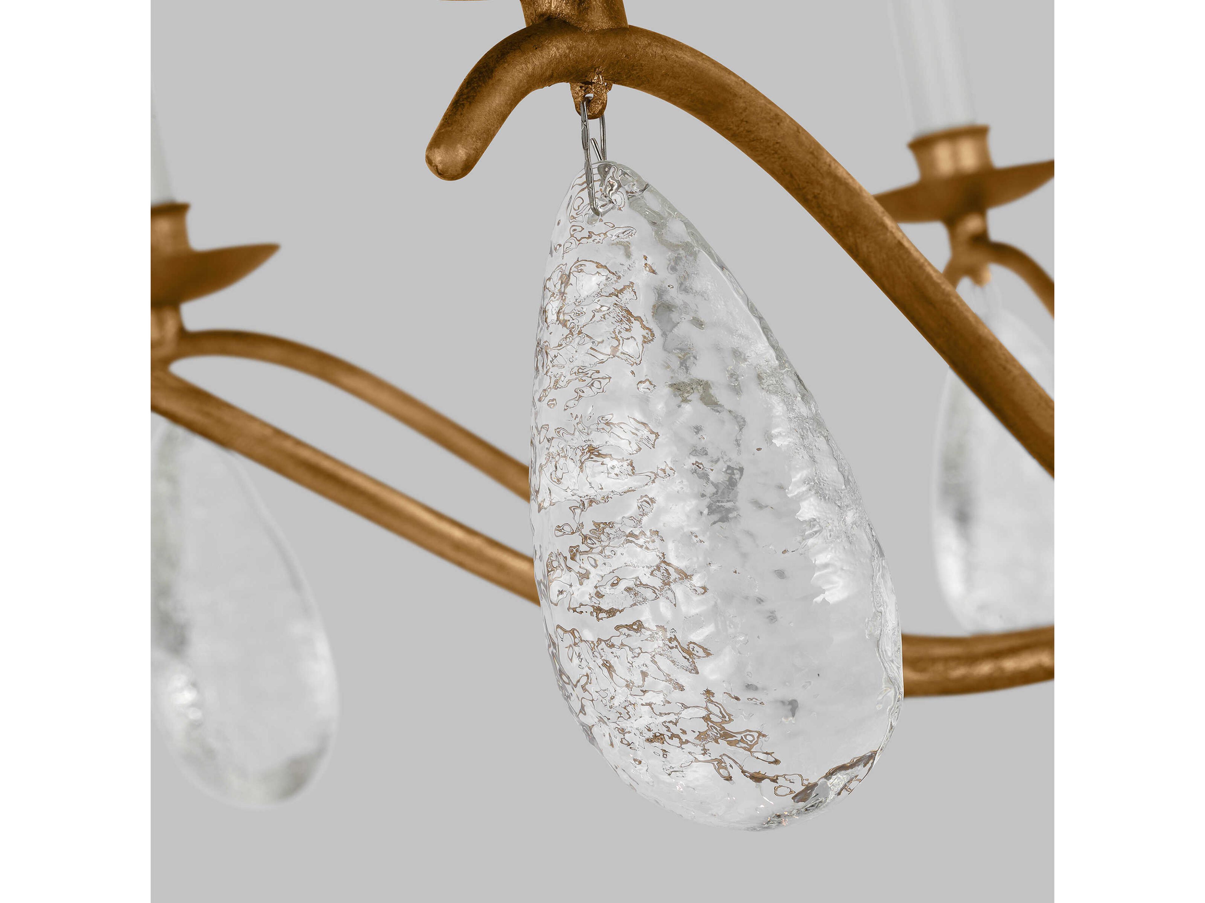 Visual Comfort Studio Shannon 8-Light Antique Gild Gold Traditional Candelabra Chandelier