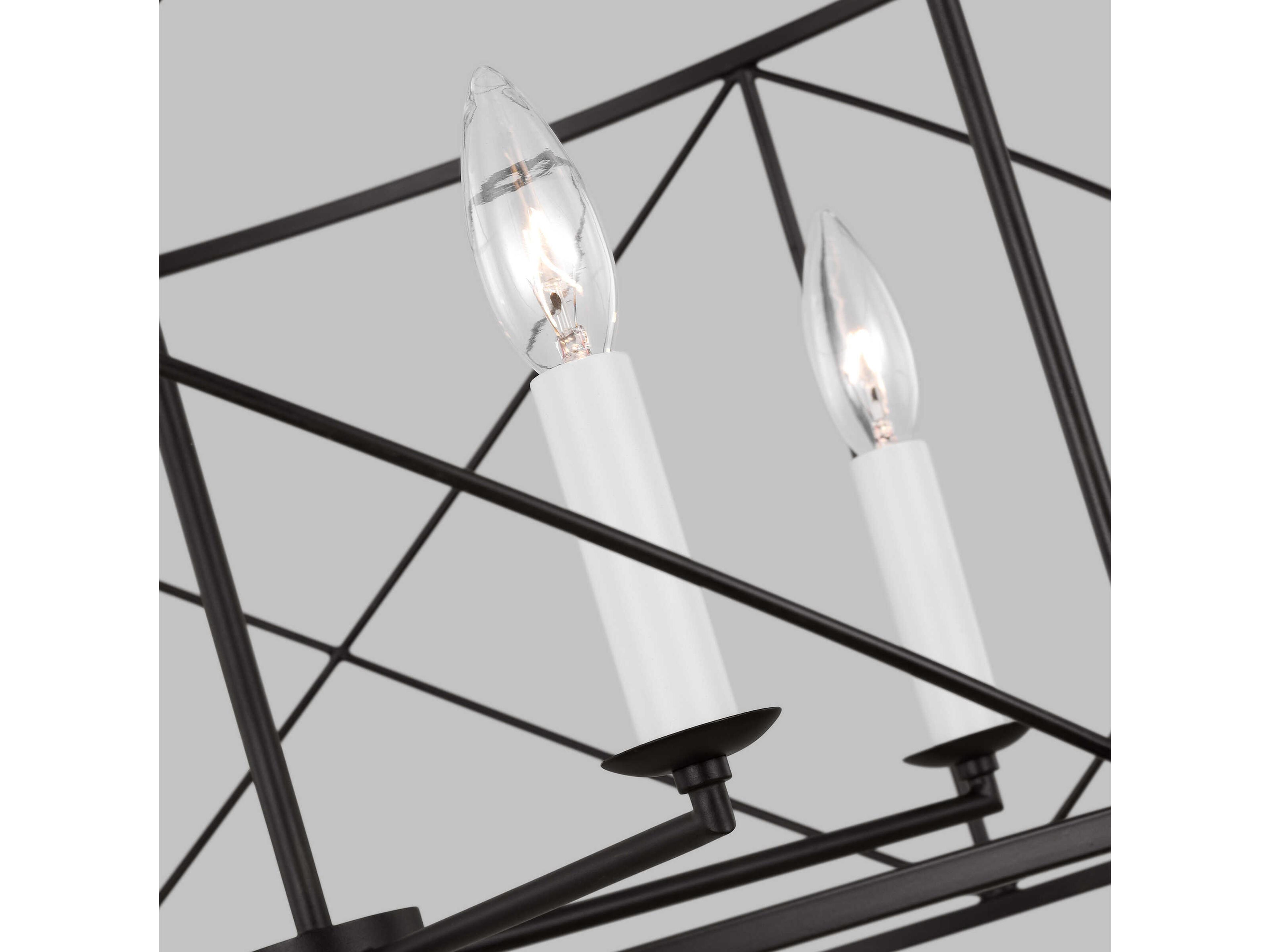 Visual Comfort Studio Beatrix 4-Light Aged Iron Black Candelabra Chandelier