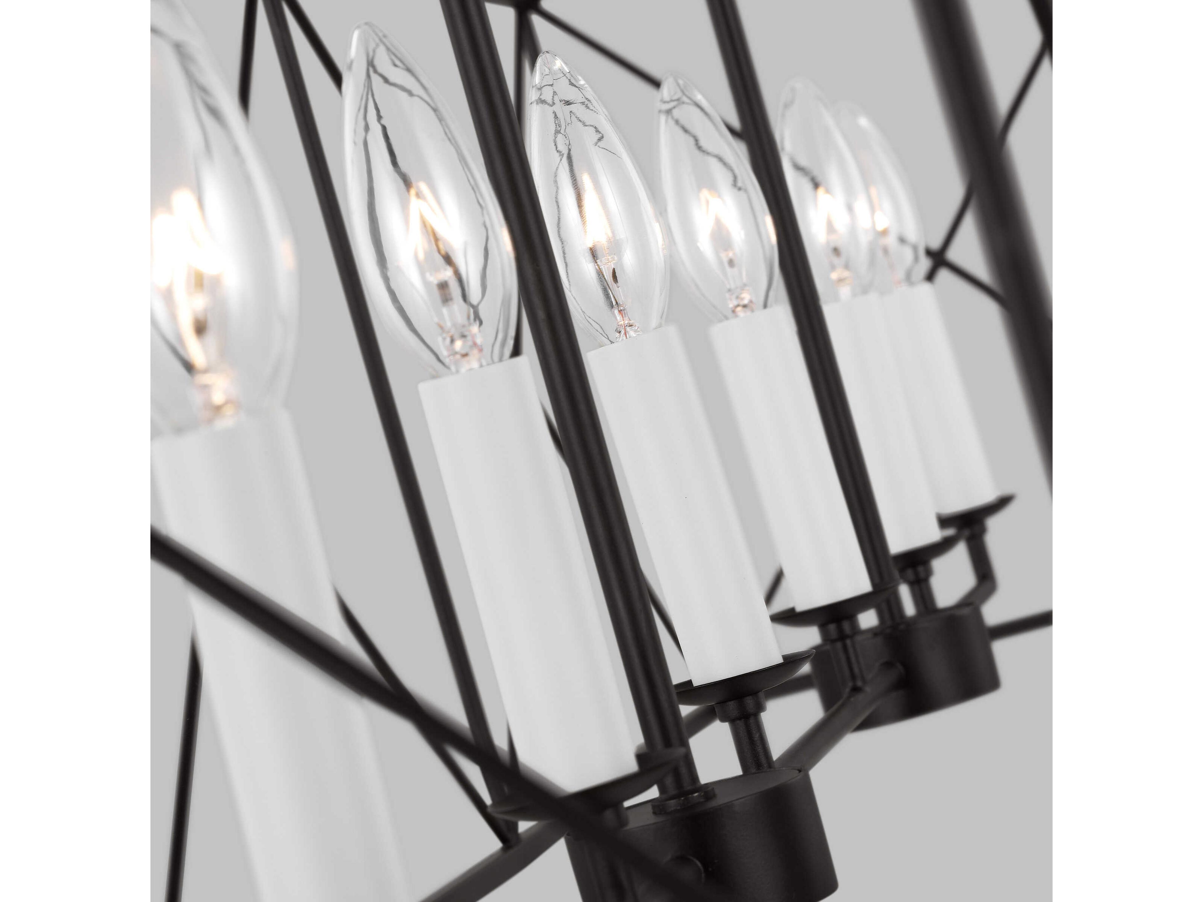 Visual Comfort Studio Beatrix 6-Light Aged Iron Black Island Pendant